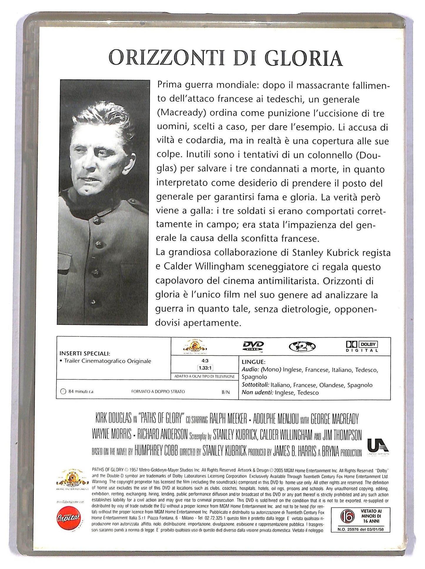 EBOND Orizzonti di gloria  EDITORIALE  DVD D792964