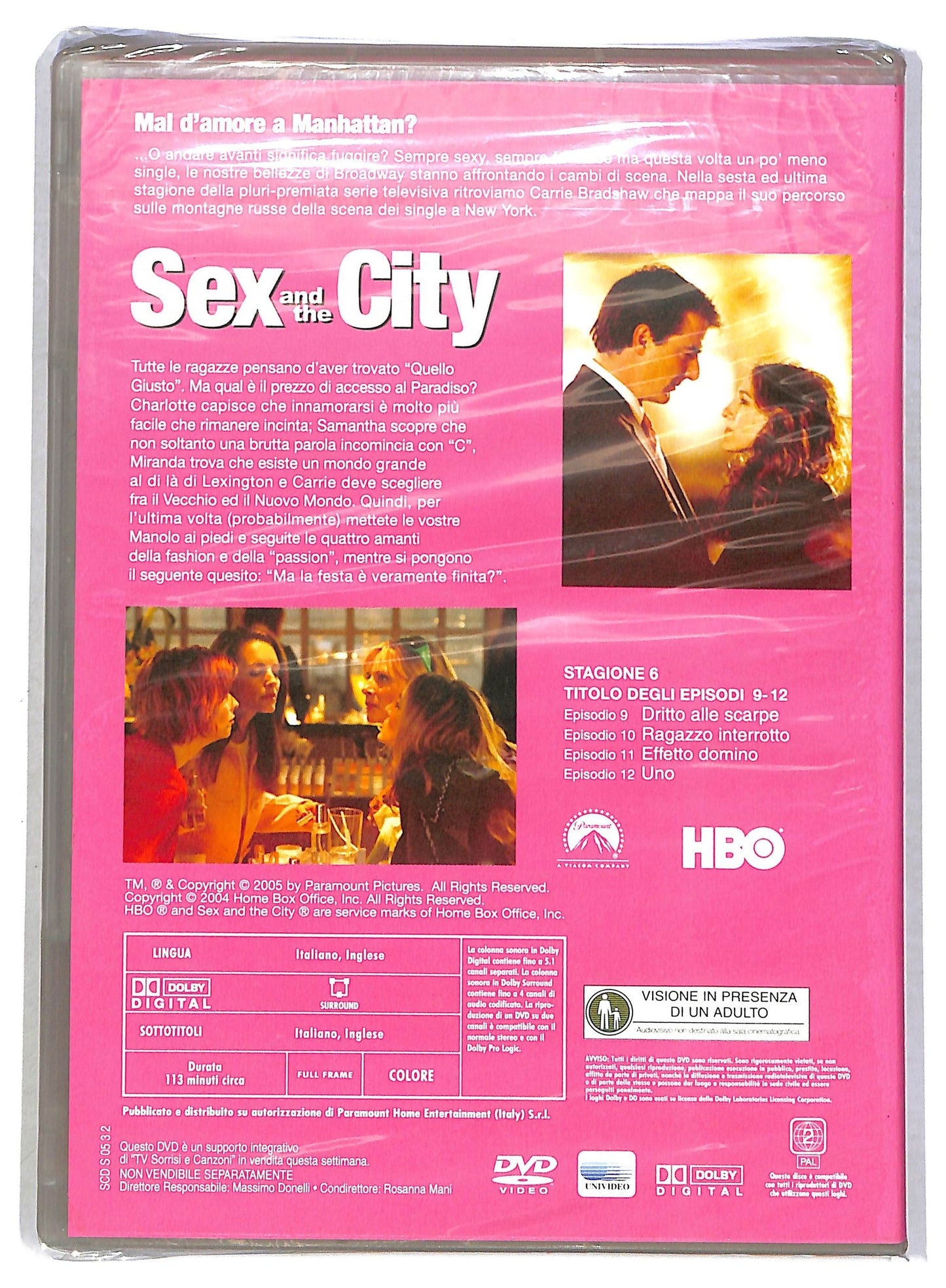 EBOND Sex And The City Stagione 6 Epis. 9 - 12 EDITORIALE DVD D793003