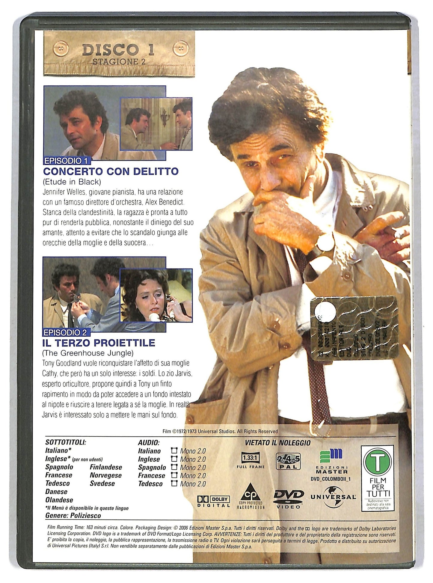 EBOND Colombo Disco 1 Stagione 2 Epis. 1 - 2  EDITORIALE DVD D793004