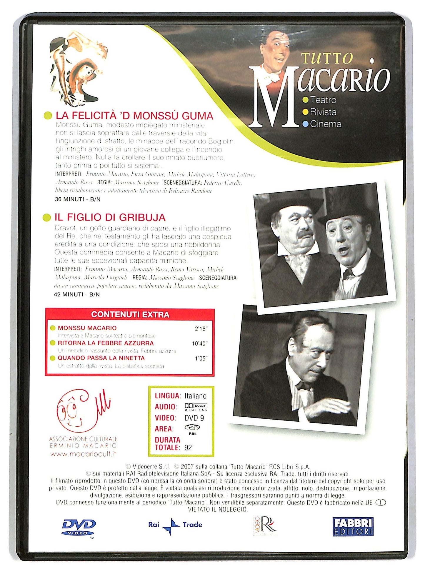 EBOND Tutto Macario -   La Felicita 'd Monssu Guma Il Figlio DVD D793014