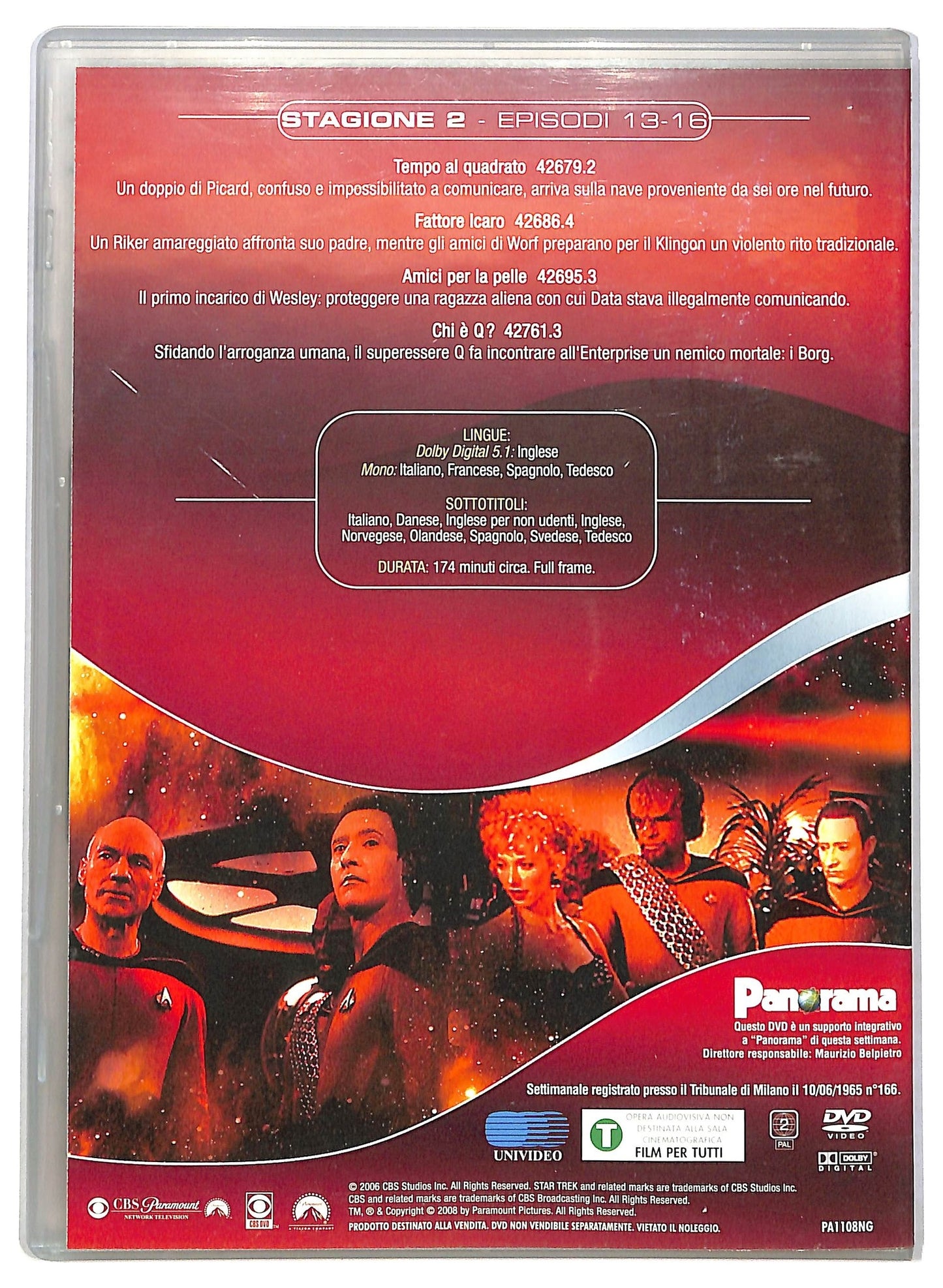EBOND Star Trek Next Generation Stag. 2 Epis. 13 - 16 EDITORIALE DVD D793022