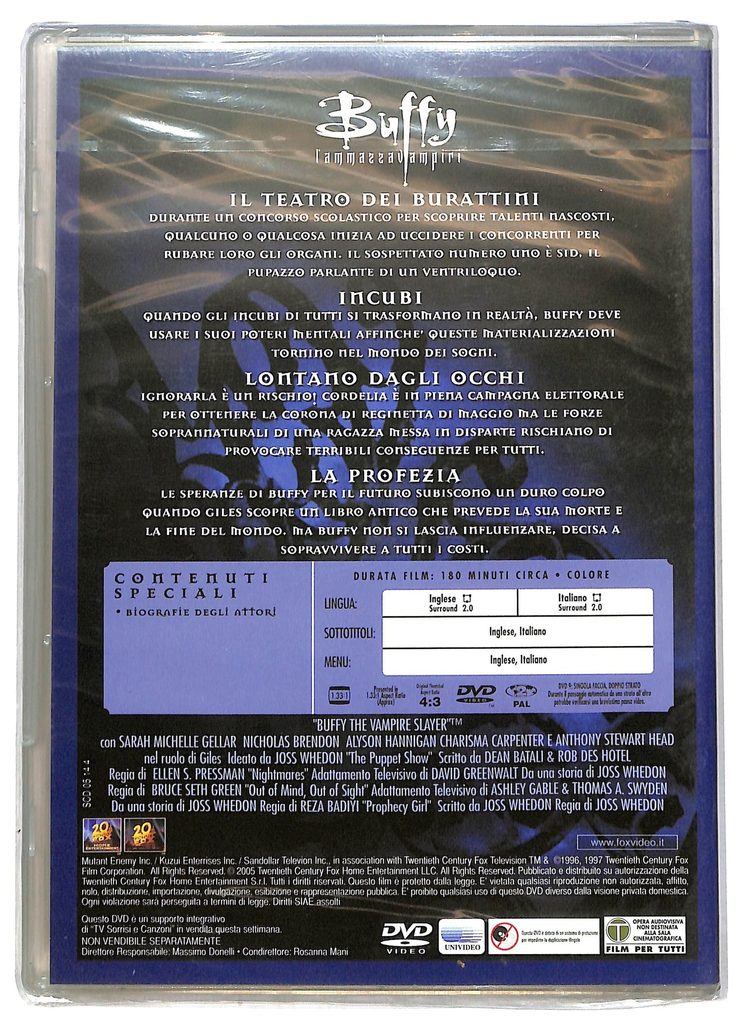 EBOND Buffy L'Ammazza Vampiri Stag,1 Disco 3 EDITORIALE DVD D793030