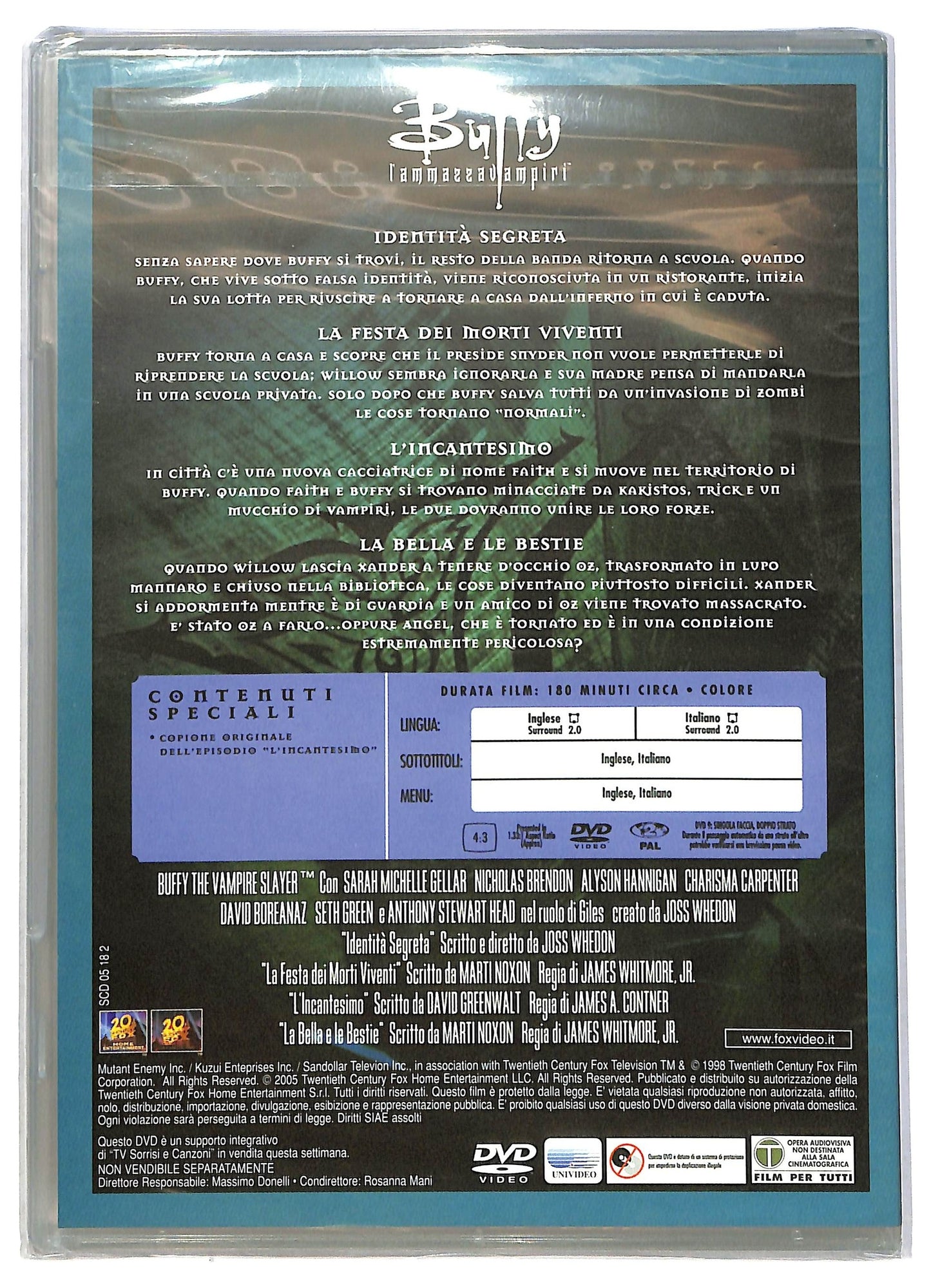 EBOND Buffy L'Ammazza Vampiri Stag. 3 Disco 1 EDITORIALE DVD D793038