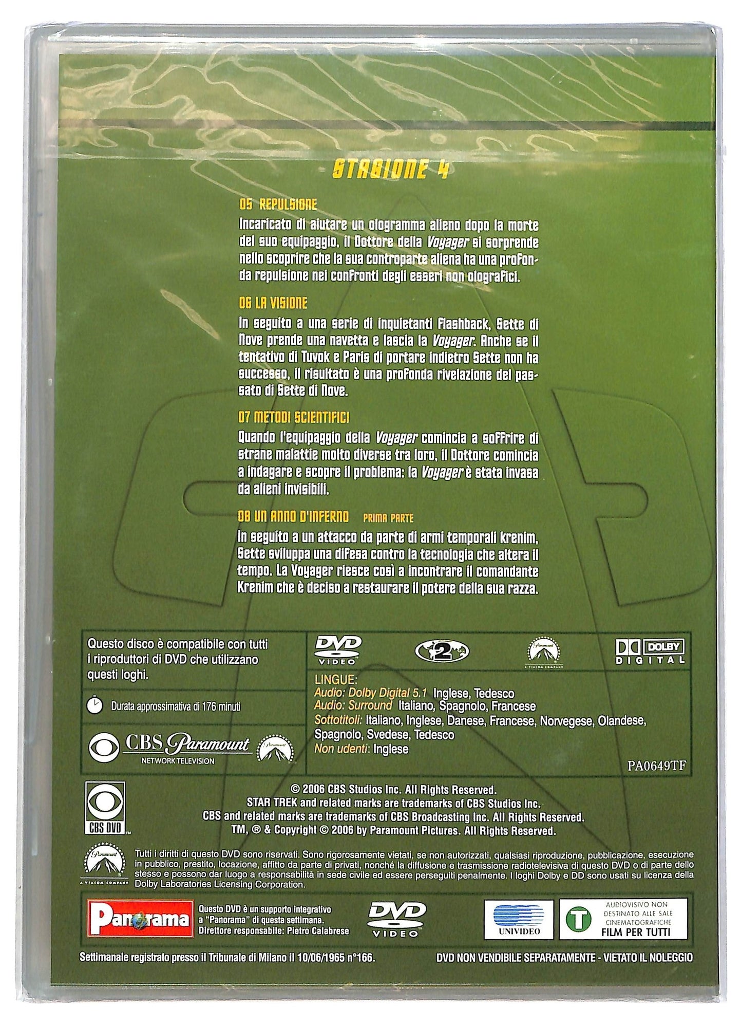 EBOND Star Trek Voyager Stag, 4 Epsiodio 5 - 8 EDITORIALE DVD D793052