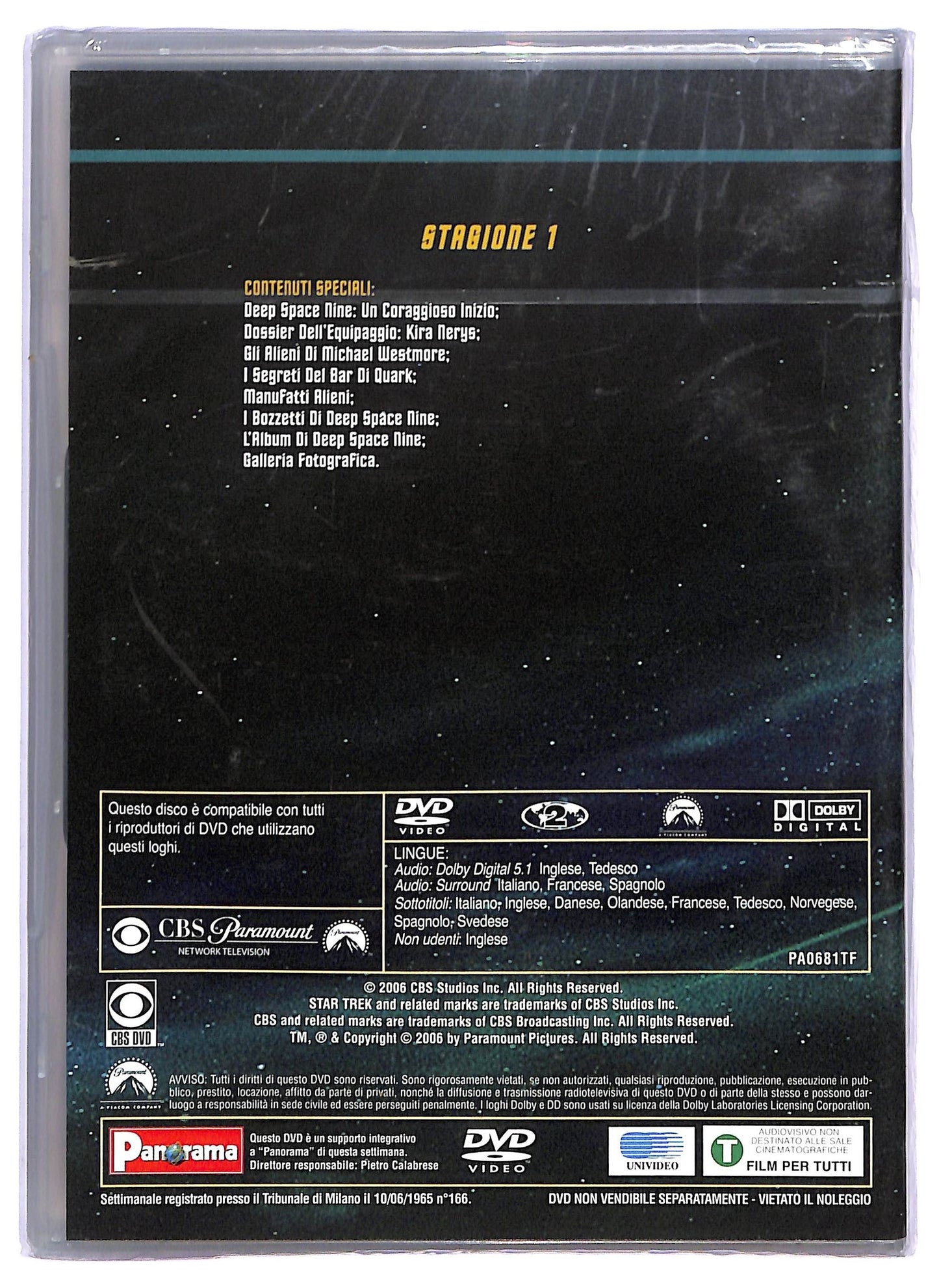 EBOND Star Trek Deep Space Nine Stagione Uno - Disco 6 EDITORIALE DVD D793355