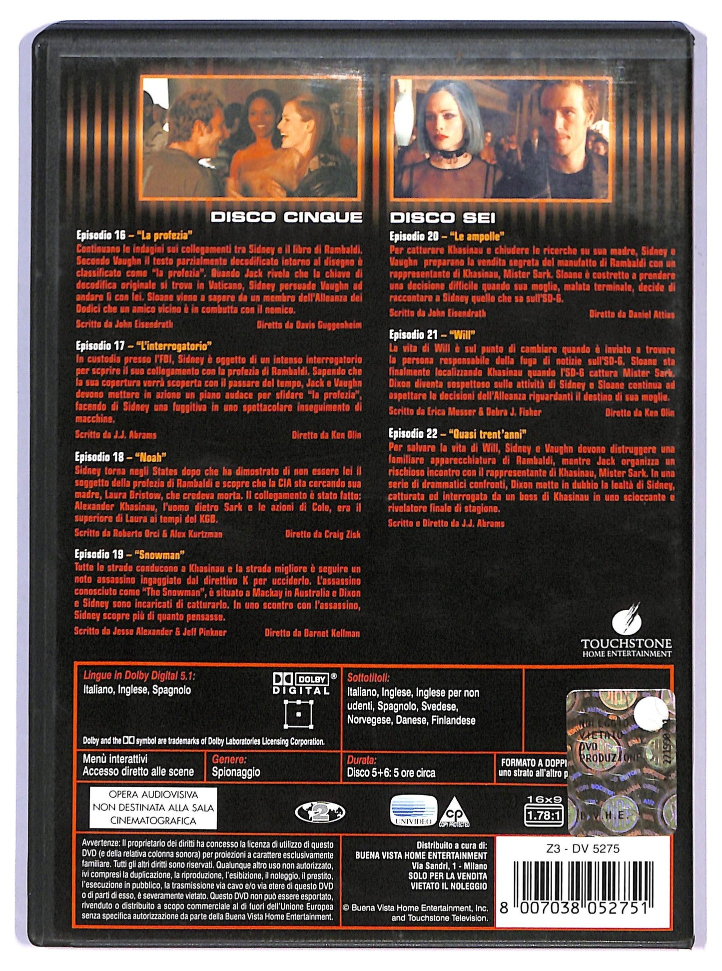 EBOND Alias Prima Serie Volume 3 - Disco 5 e 6 DVD D793424