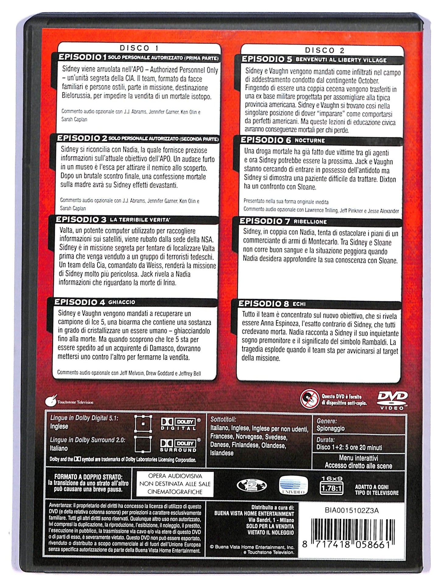 EBOND Alias Quarta Stagione Volume 1 - Disco 1 & 2 DVD D793438
