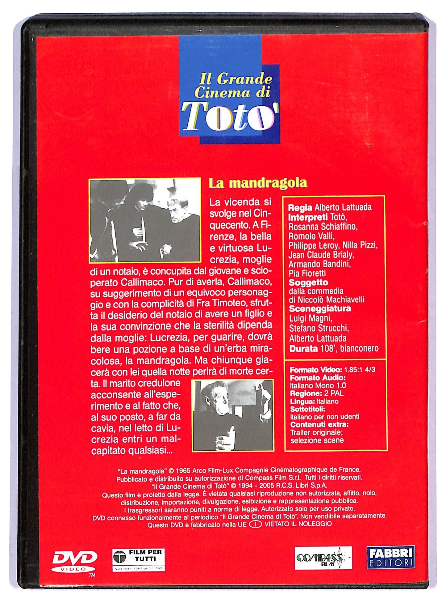 EBOND la mandragola  EDITORIALE DVD D793452