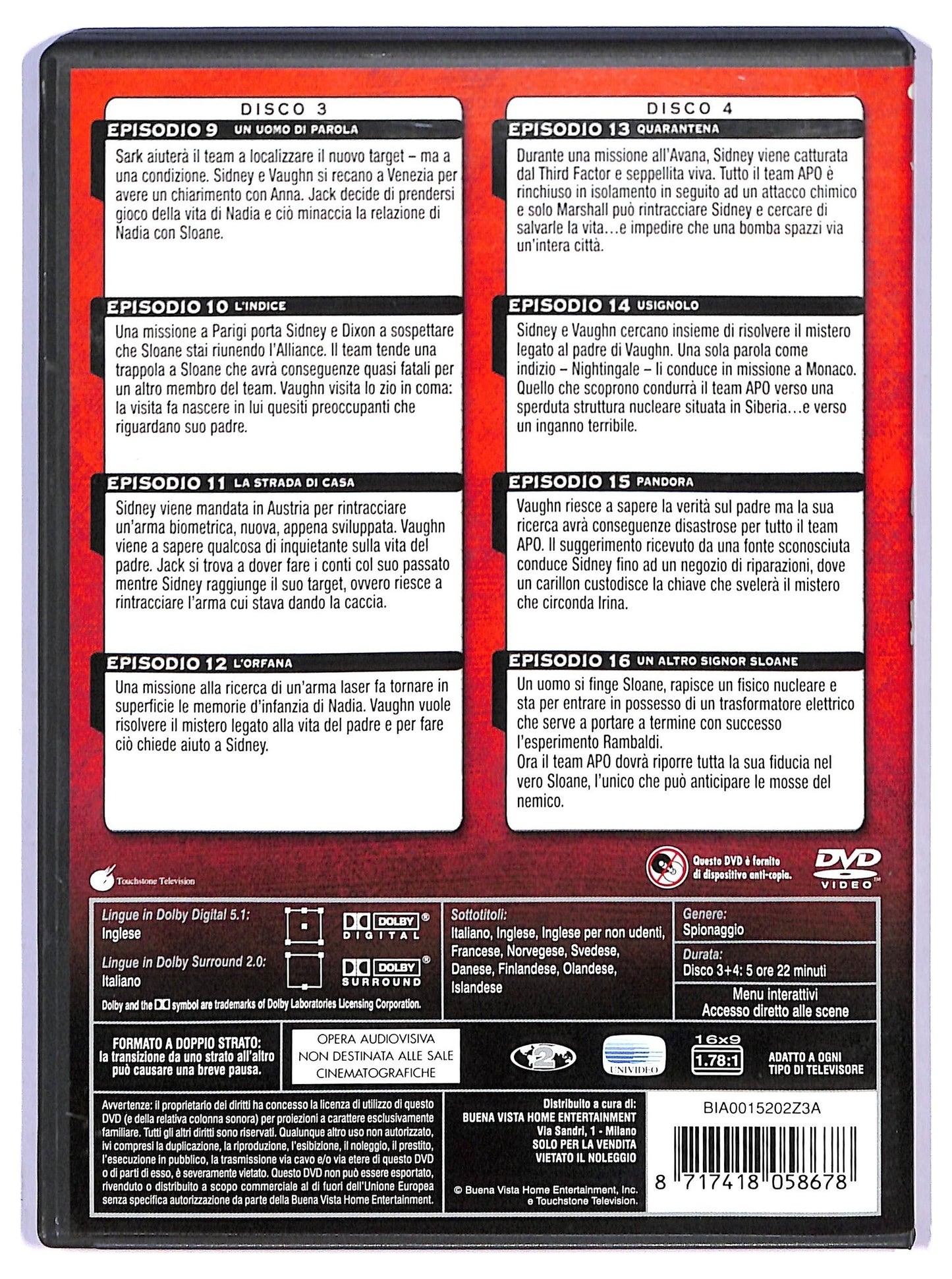 EBOND Alias quarta serie - volume 2 DVD D793540