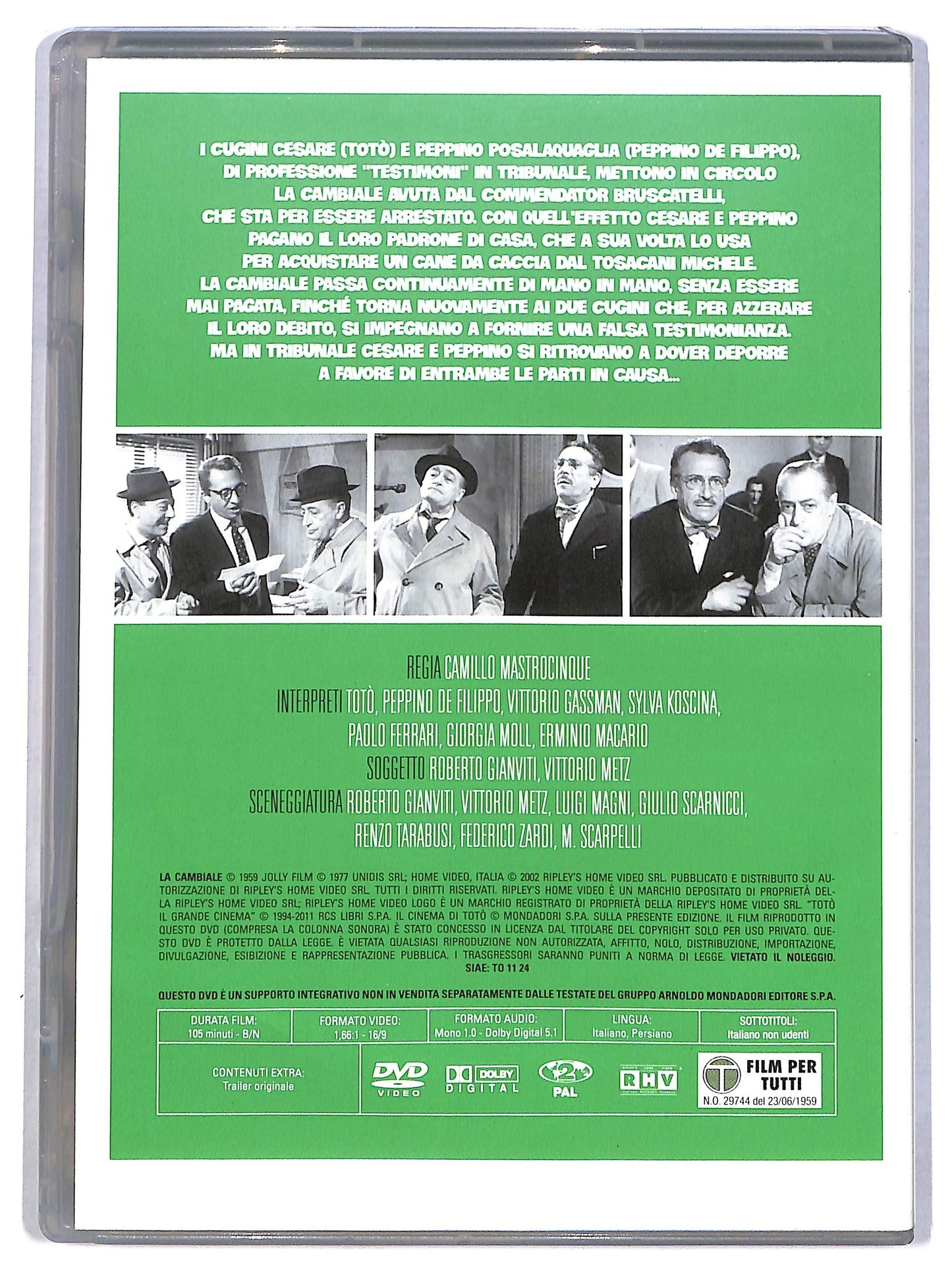 EBOND La Cambiale EDITORIALE DVD D793749