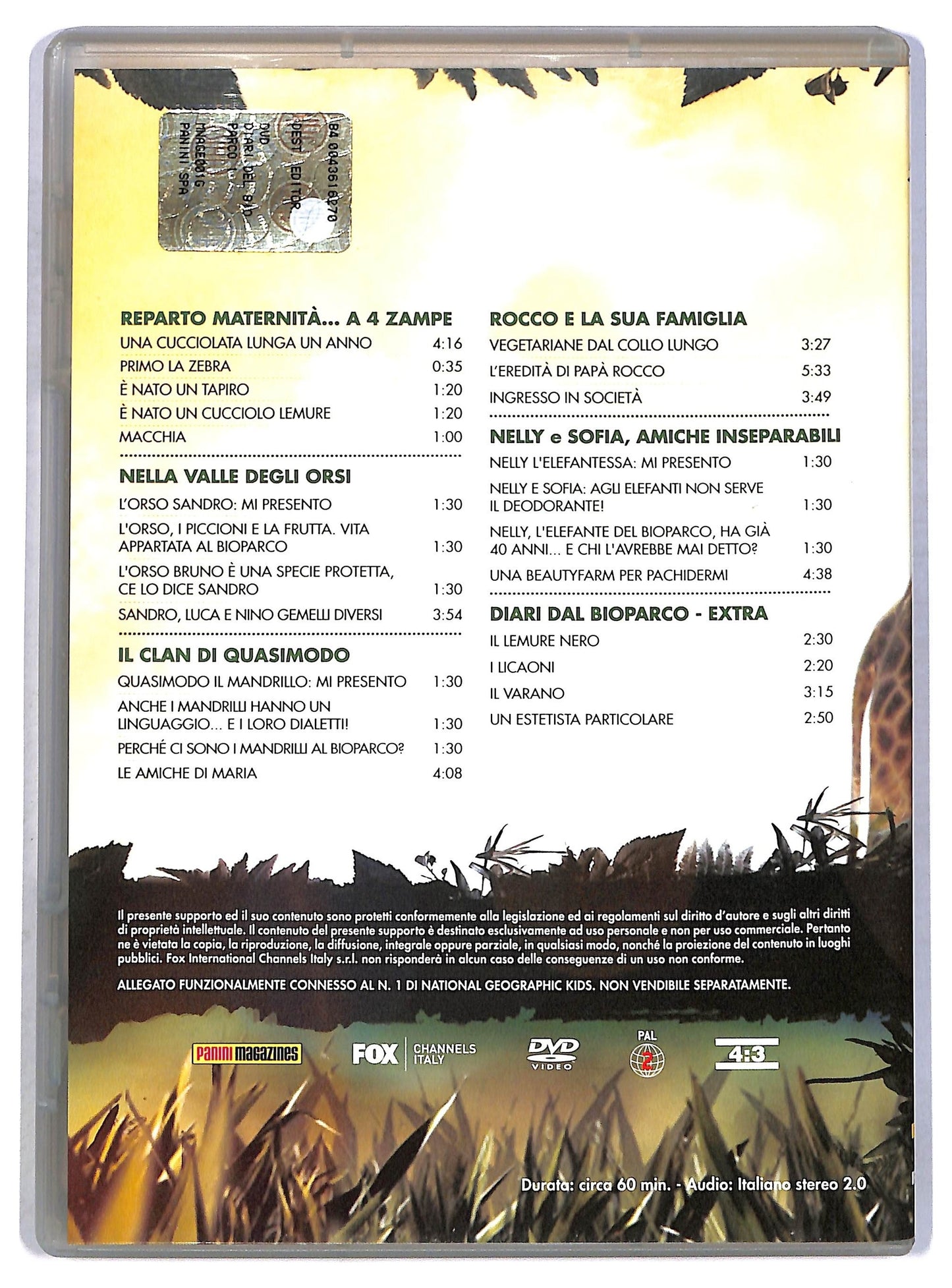 EBOND Diari dal Bioparco - National Geographic Kids [Editoriale Panini Magazines] DVD D794038
