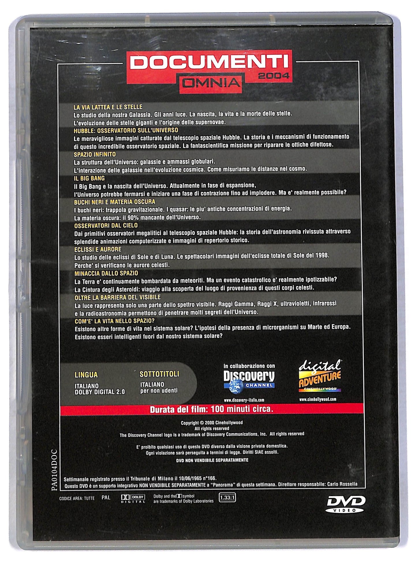 EBOND Documenti Omnia 2004 - Dal Big Bang ai Buchi Neri EDITORIALE DVD D794064