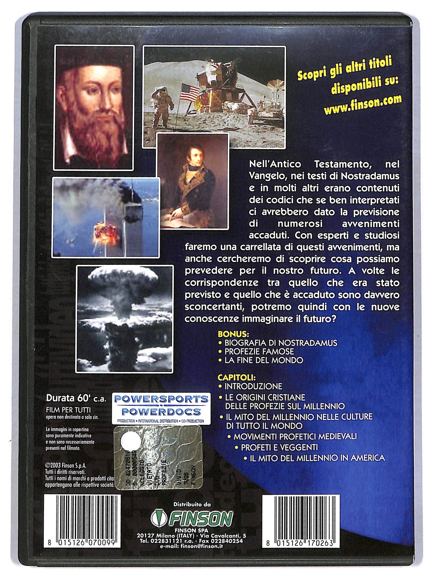 EBOND Profezie IL Futuro e Gia Scritto? EDITORIALE DVD D794104