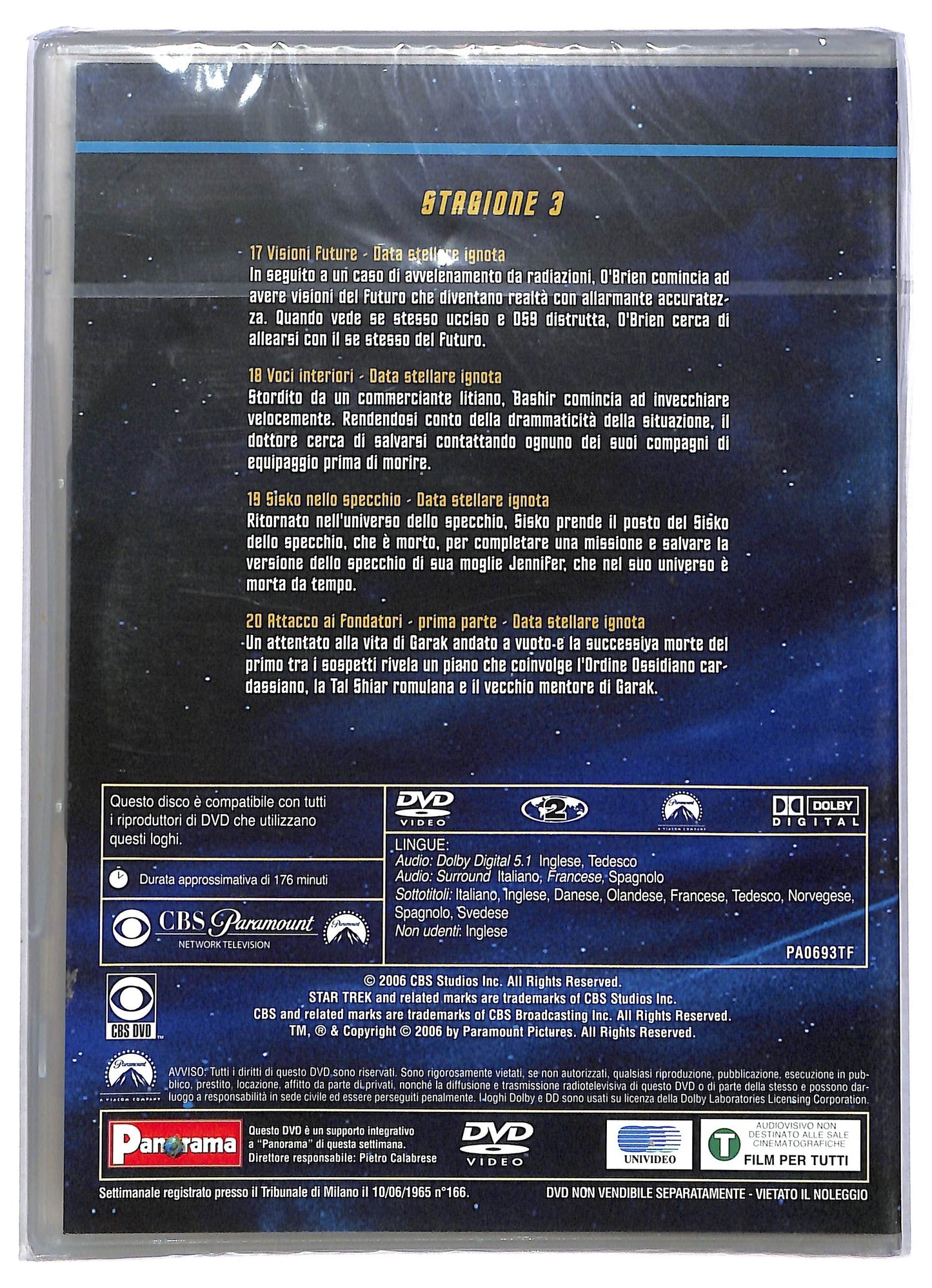 EBOND Star Trek Deep Space Nine Stagione 3 Epis. 17 - 20 EDITORIALE DVD D794115