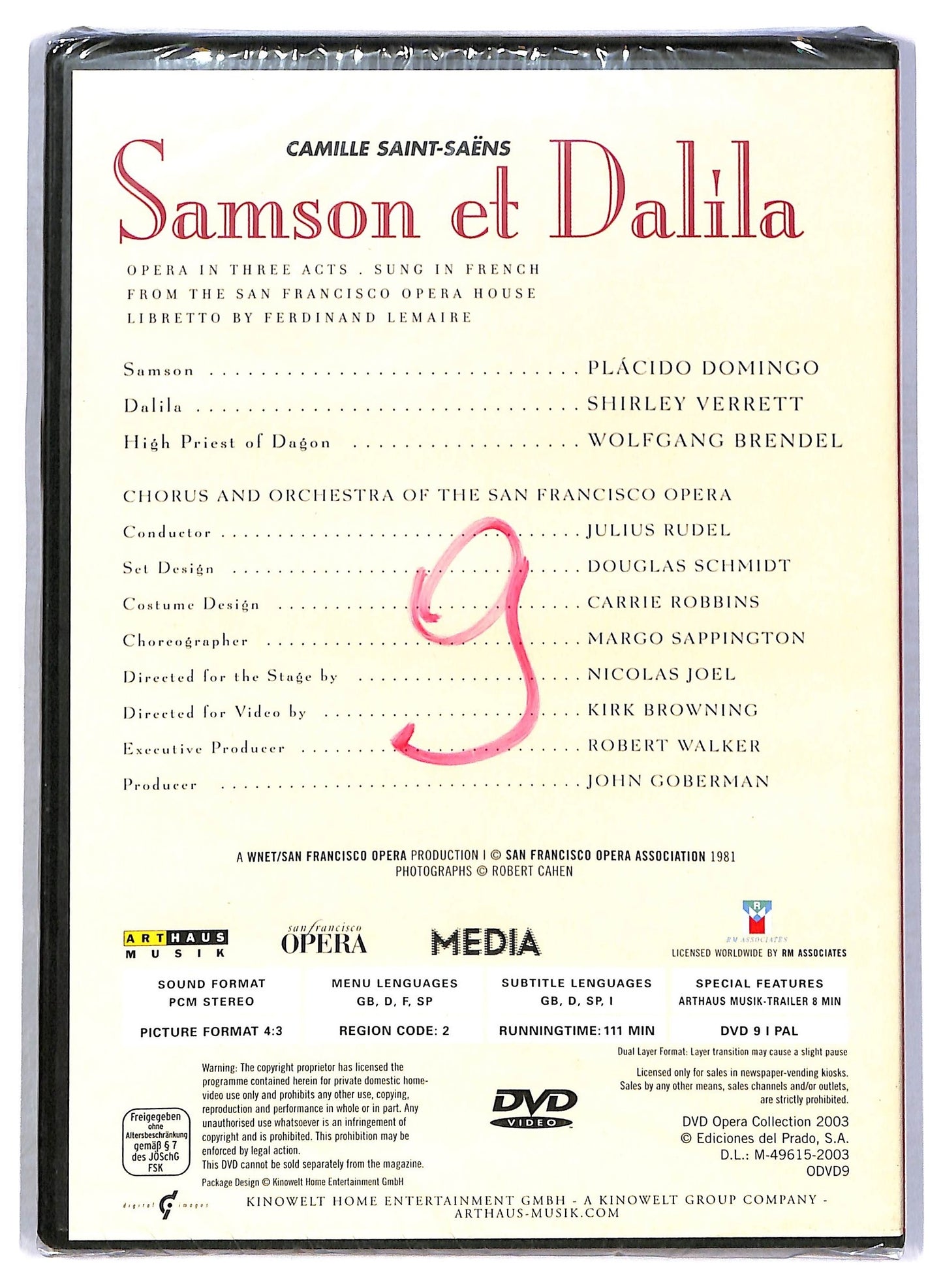 EBOND Samson Et Dalila Opera Collection EDITORIALE DVD D794130