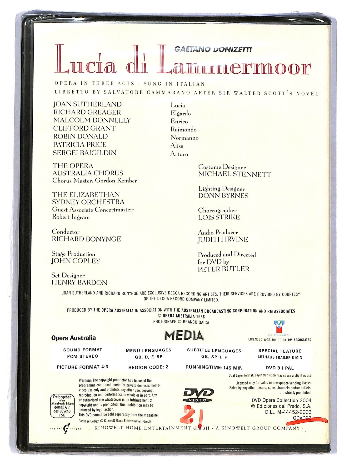 EBOND Lucia Di Lammermoor - Opera Collection EDITORIALE DVD D794133