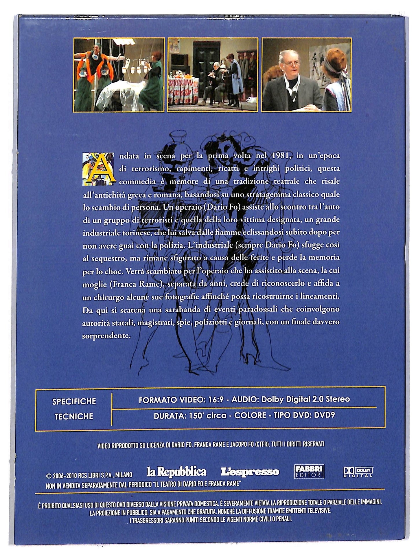 EBOND Clacson ,Trombette e Pernacchi Dario Fo e Franca Rame EDITORIALE DVD D794143