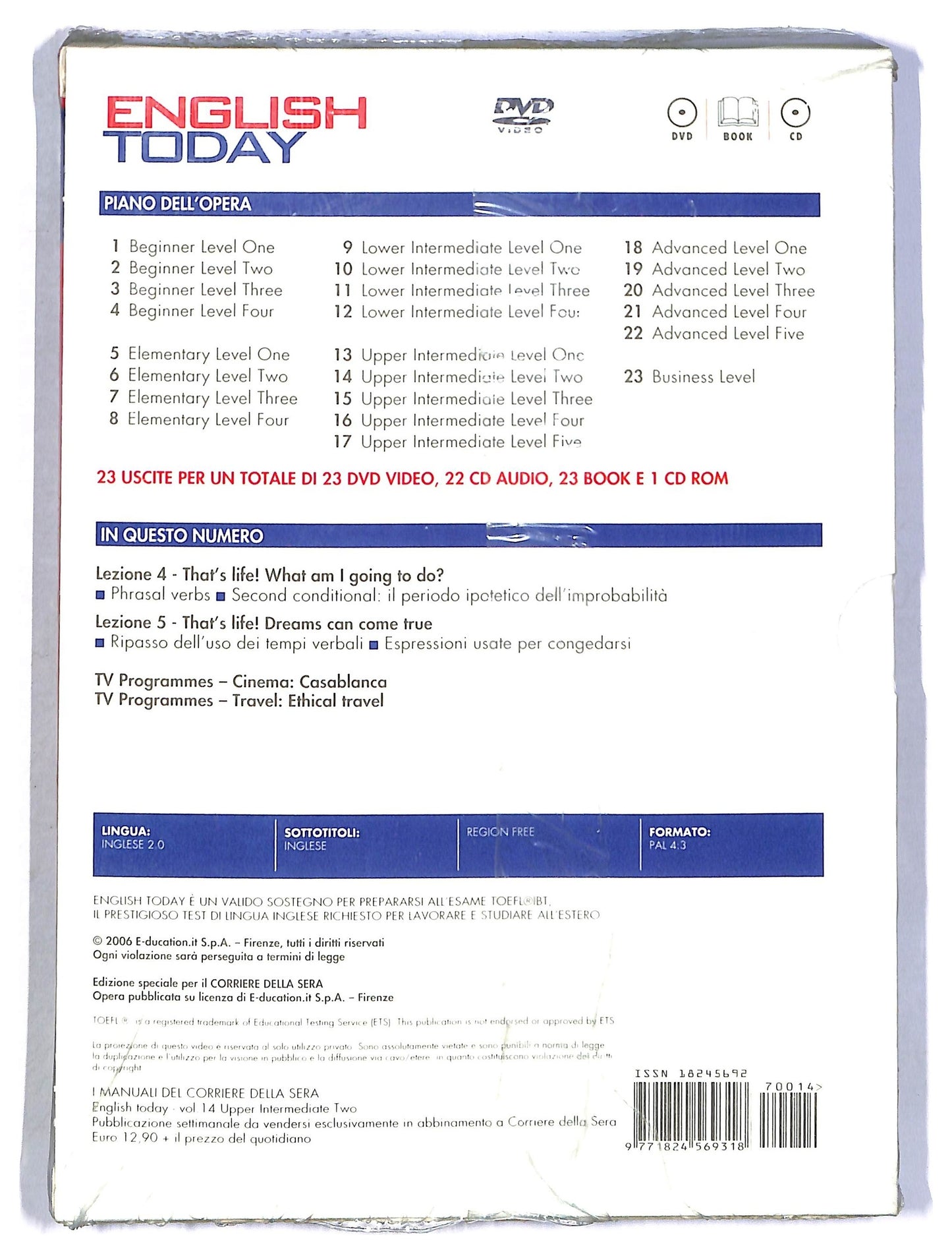 EBOND English Today Vol. 14 EDITORIALE DVD Slip Case D794146