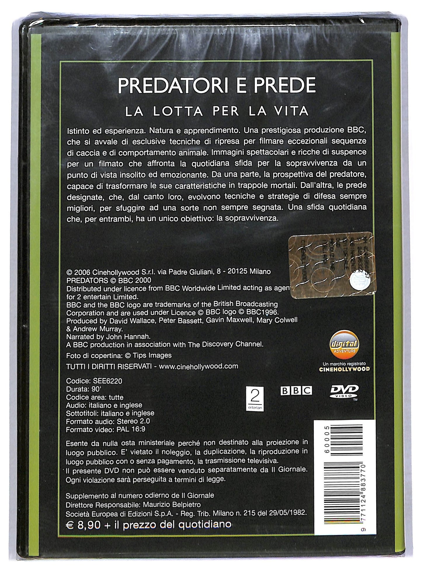 EBOND Predatori e Prede - La Lotta Per La Vita DVD Editoriale D794148