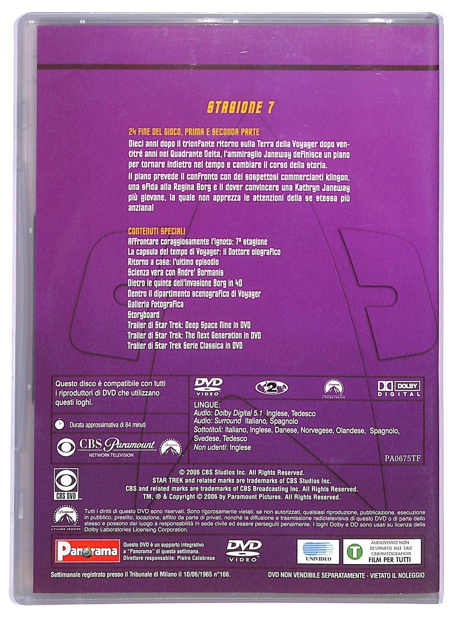 EBOND Star Trek Voyager Vol.7 Stagione 7 Episodi 24 DVD D794525