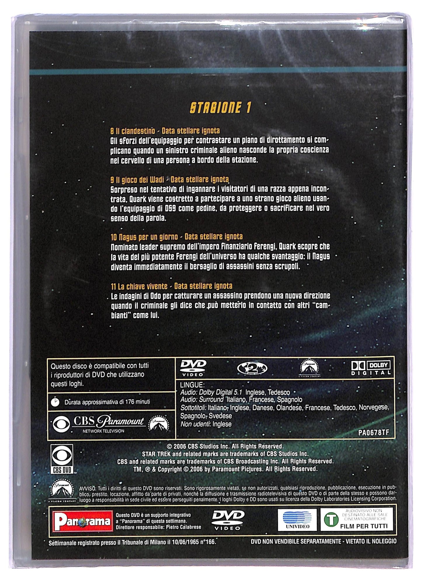 EBOND Star Trek Deep Space Nine Satgione 1 Epis. 8 - 11 EDITORIALE DVD D794538
