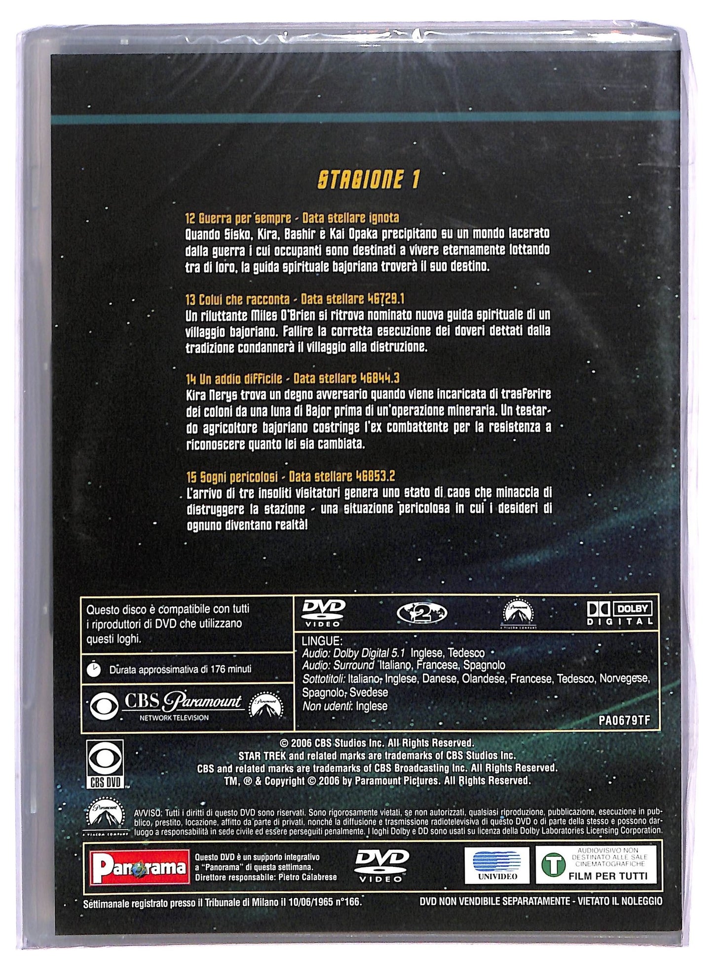 EBOND Star Trek Deep Space Nine Stagione 1 Epis 12 - 15 EDITORIALE DVD D794845