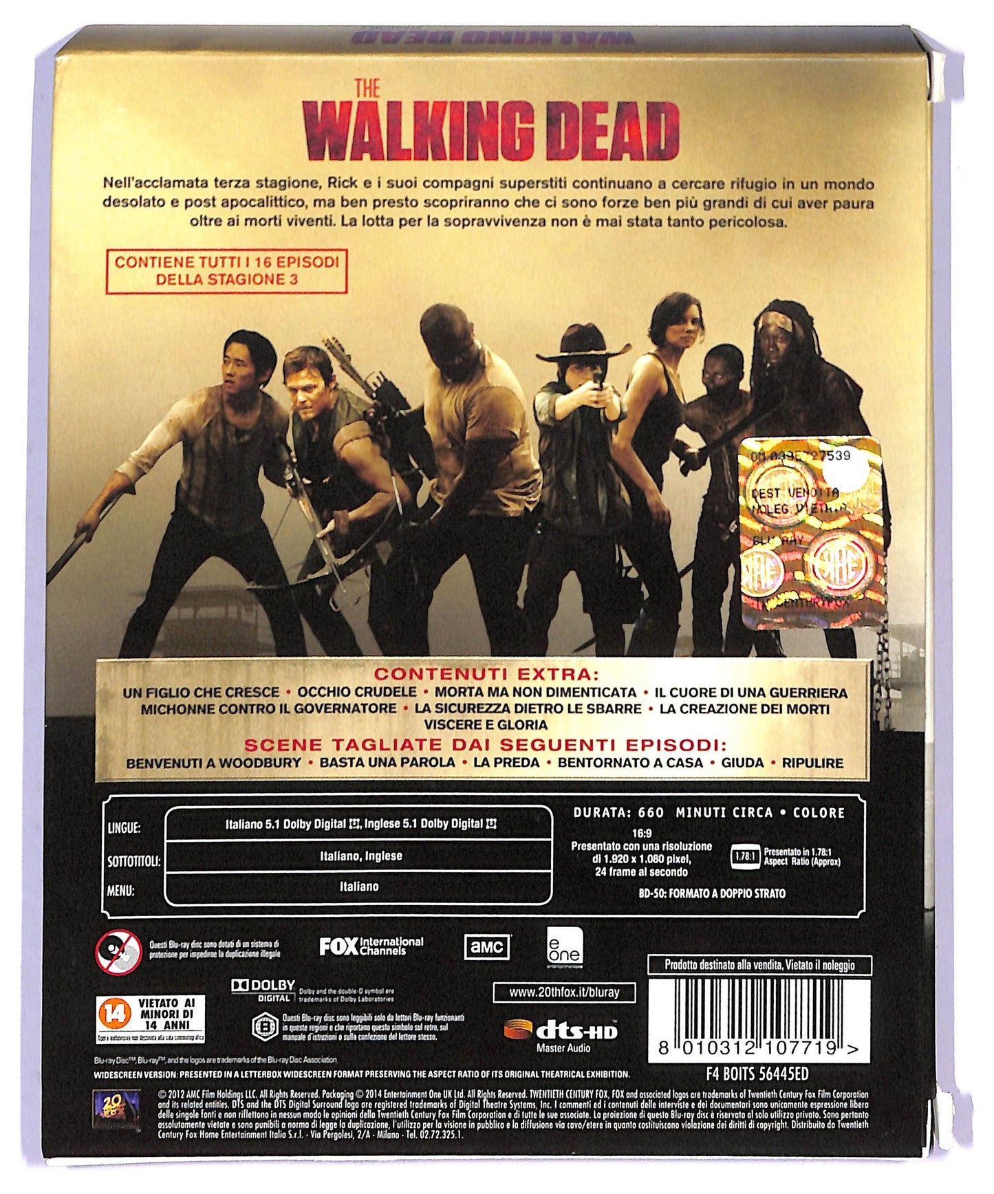 EBOND The Walking Dead Stagione 3 BLURAY Slipcase BLURAY D795016