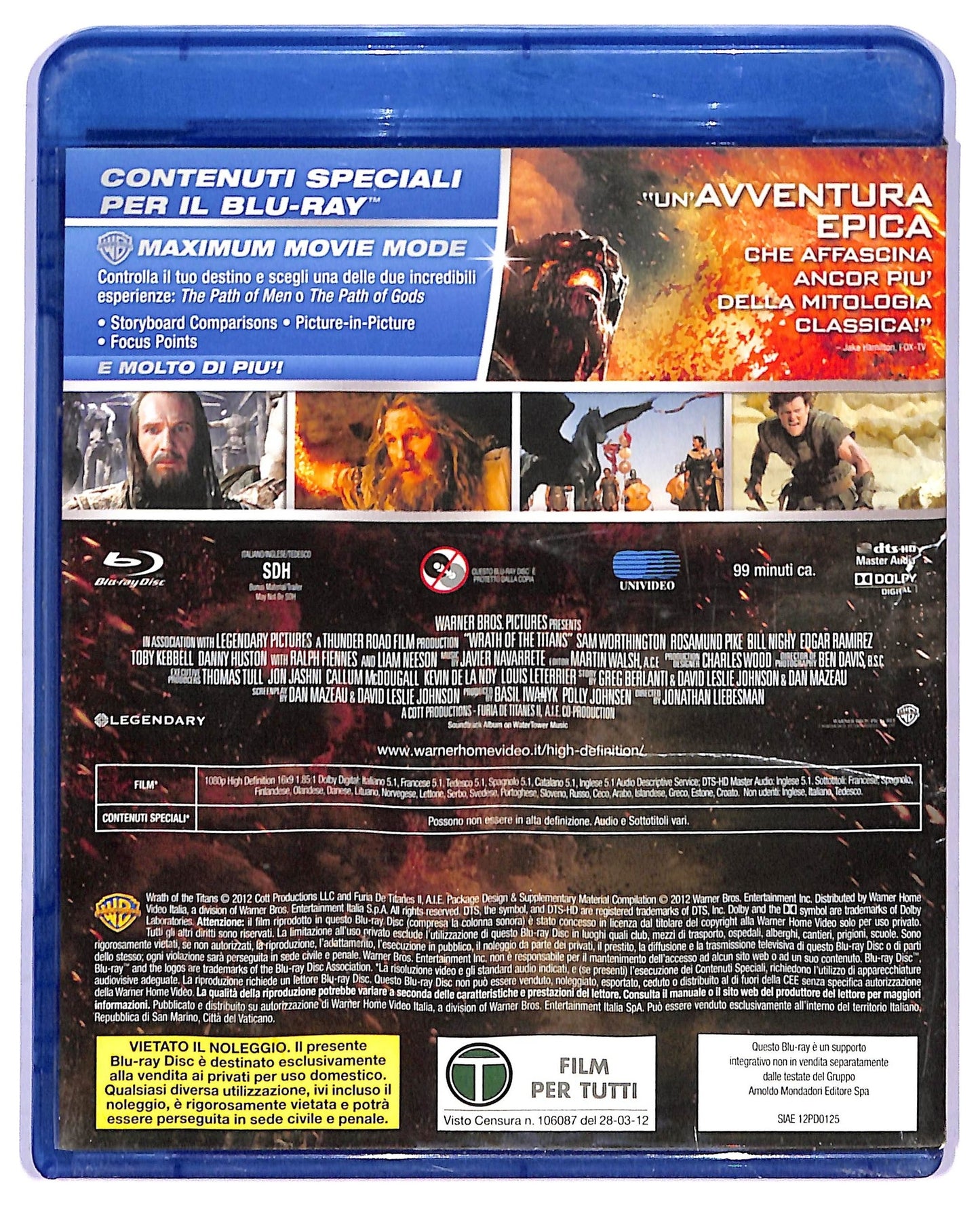 EBOND la Furia Dei Titani EDITORIALE BLURAY BLURAY D795034