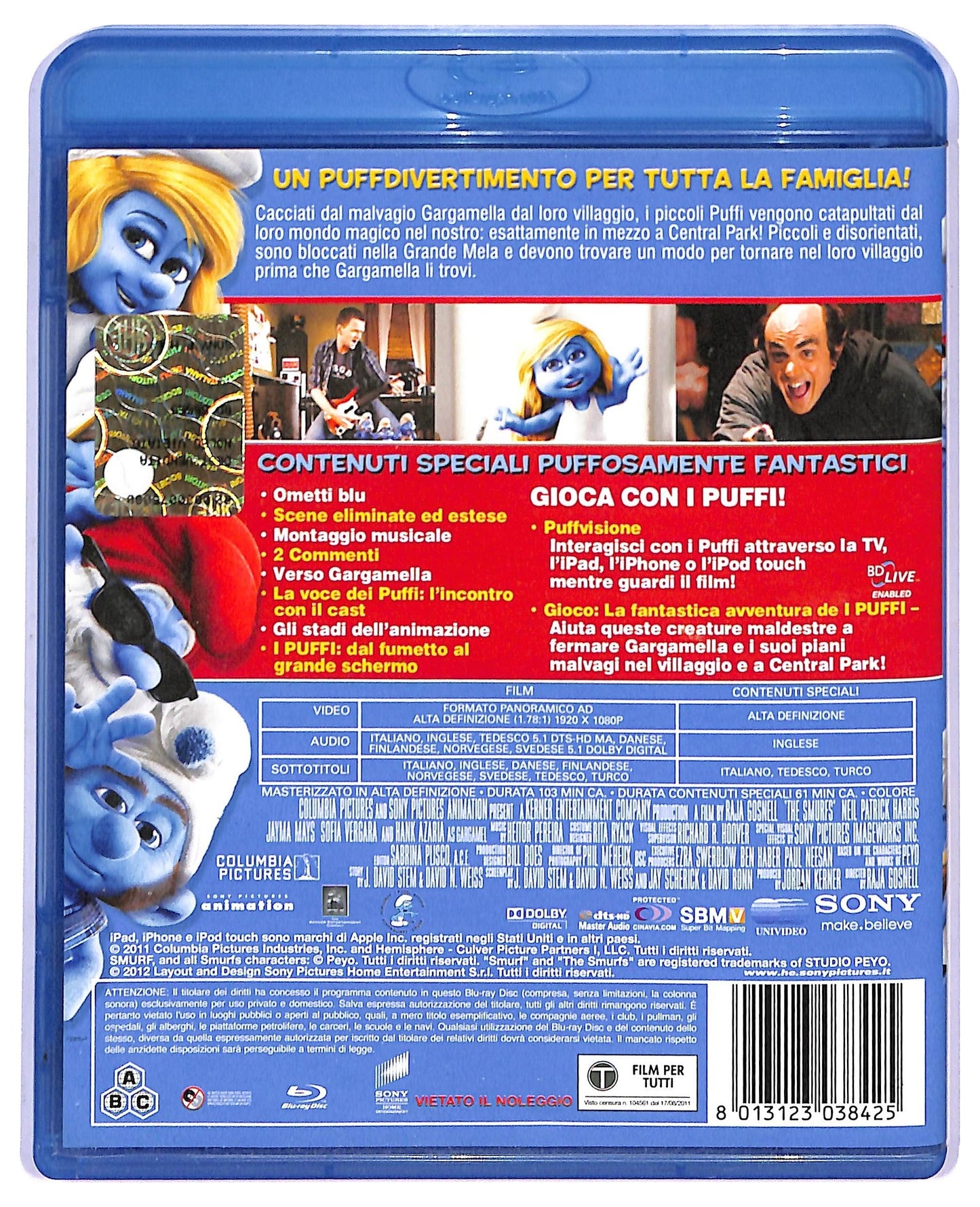 EBOND I Puffi (film) Noleggio BLURAY D795043