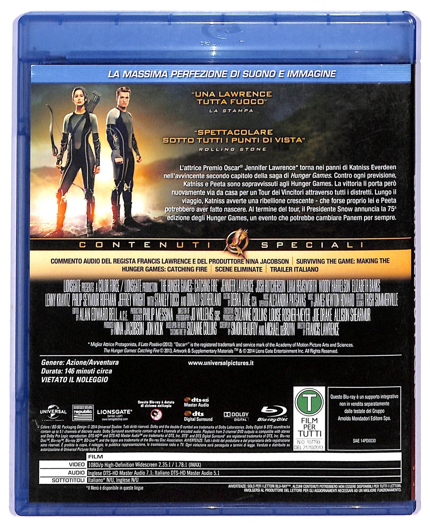 EBOND Hunder Games - La Ragazza Di Fuoco EDITORIALE BLURAY BLURAY D795057