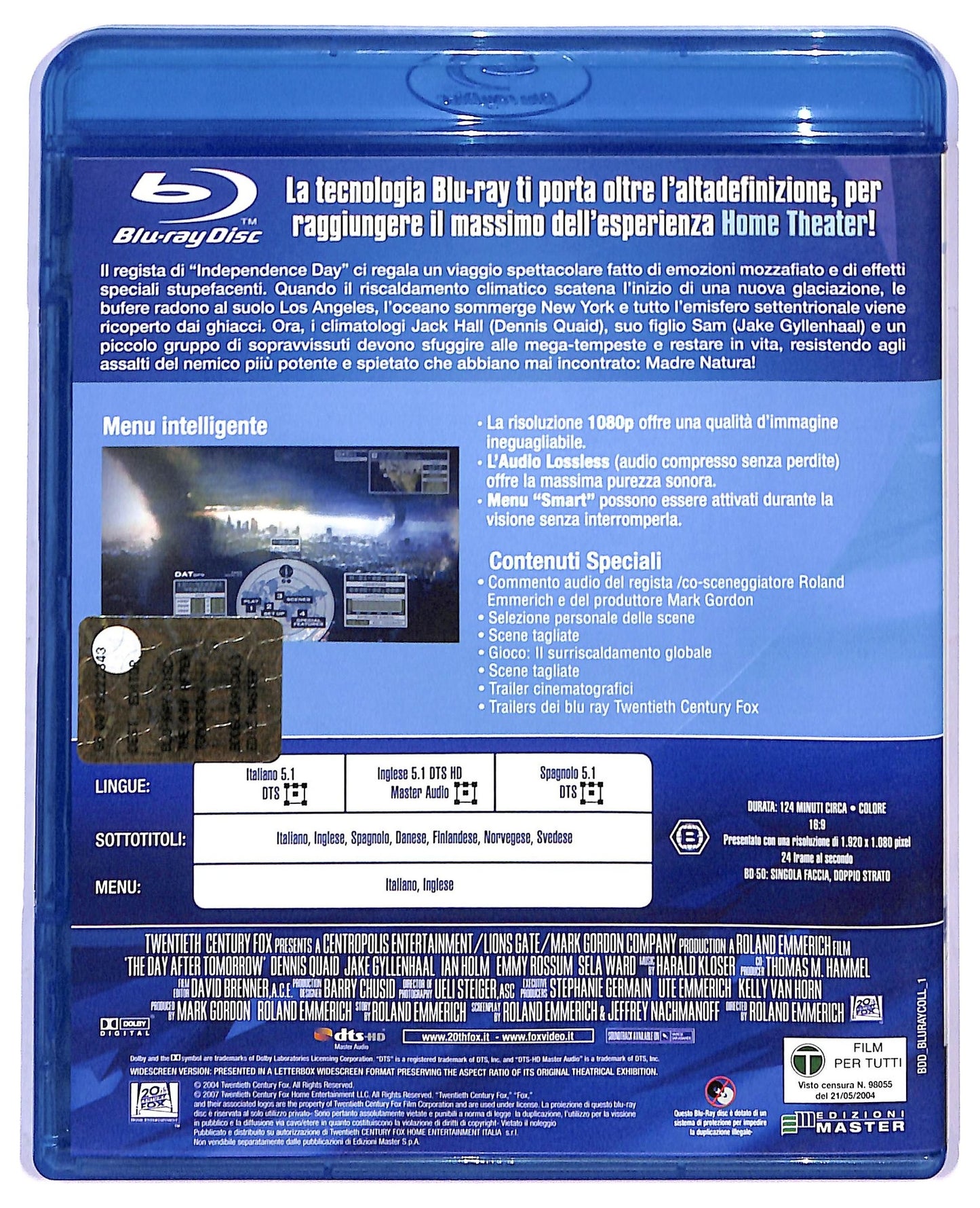 EBOND The Day After Tomorrow - L'alba del giorno dopo EDITORIALE BLURAY D795067