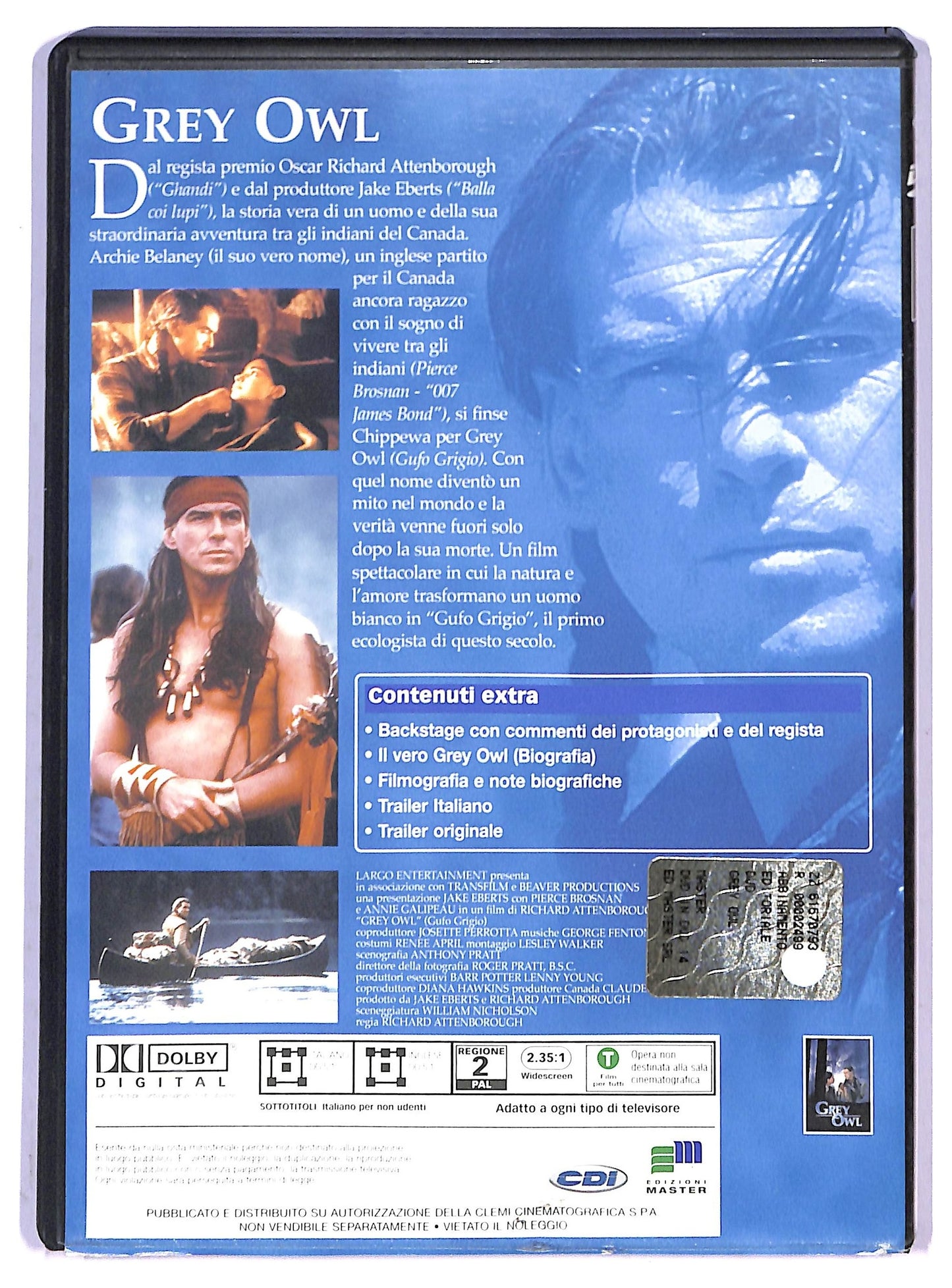 EBOND Grey Owl - Gufo grigio EDITORIALE DVD D795118