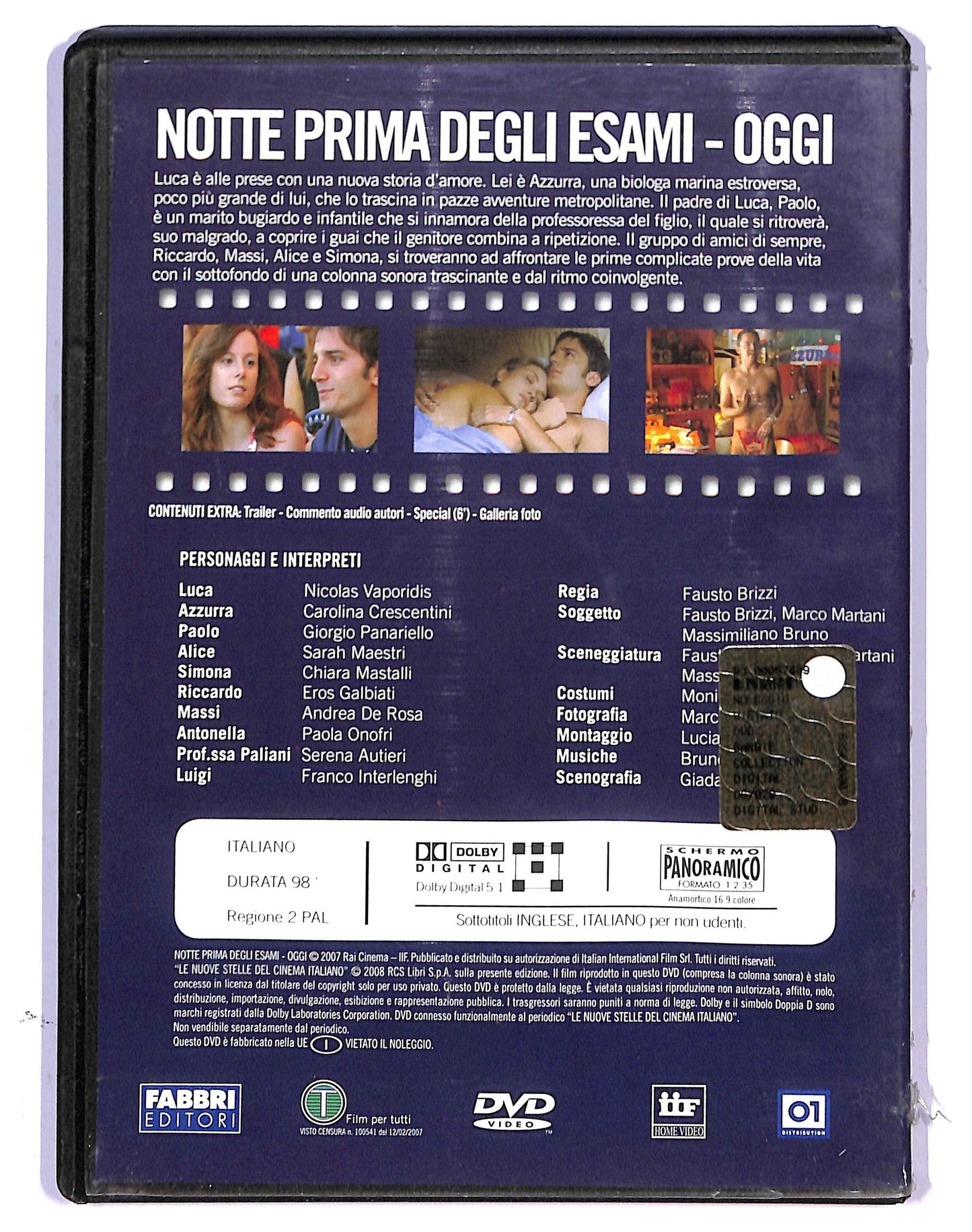 EBOND Notte prima degli esami - Oggi EDITORIALE DVD D795146