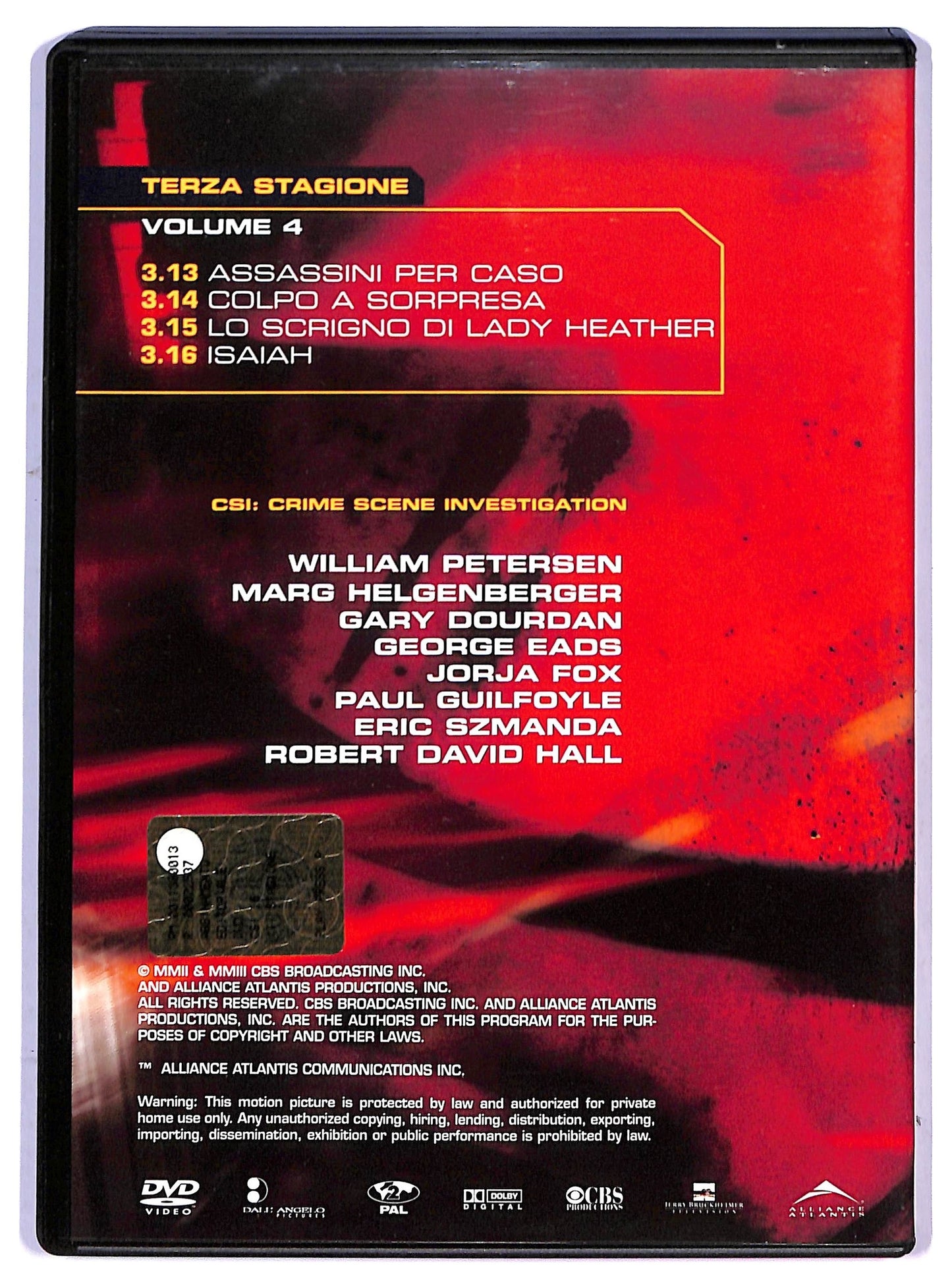 EBOND csi terza stagione volume 4  EDITORIALE DVD D795247