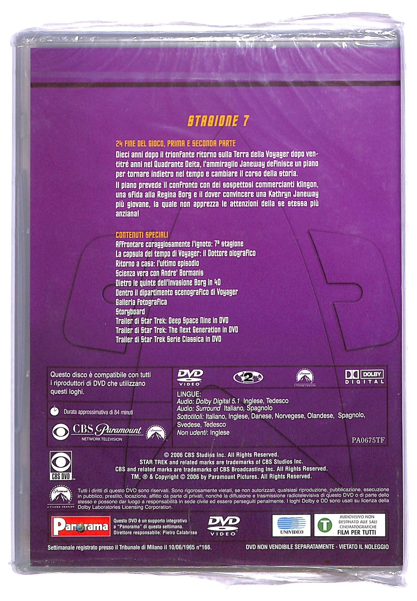 EBOND Star Trek Voyager Vol.7 Stagione 7 Episodi 24 DVD D795330