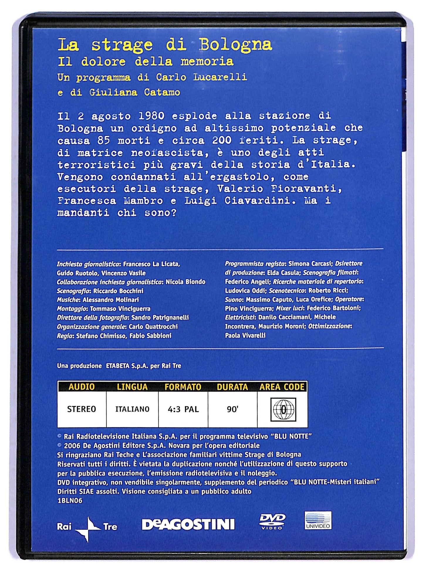 EBOND Blu Notte Vol.6 - La strage di Bologna EDITORIALE DVD D795408