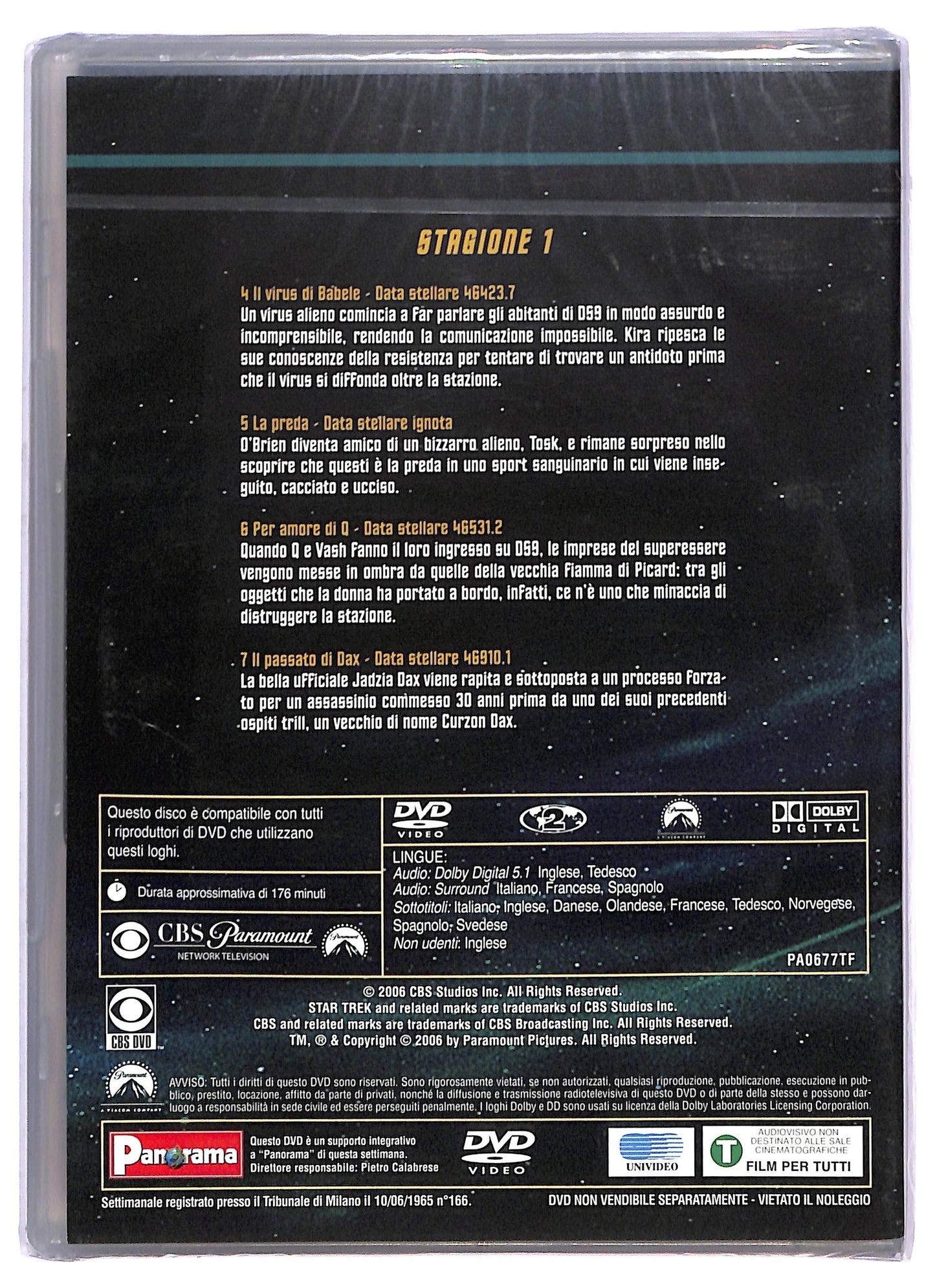 EBOND star trek deep space nine stag 1 episodi 4 - 7  EDITORIALE DVD D795423