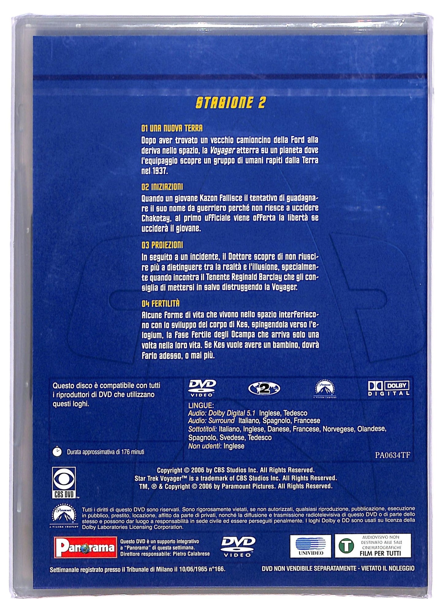 EBOND Star Trek: Voyager Stagione 2 Volume 1  EDITORIALE DVD D795436