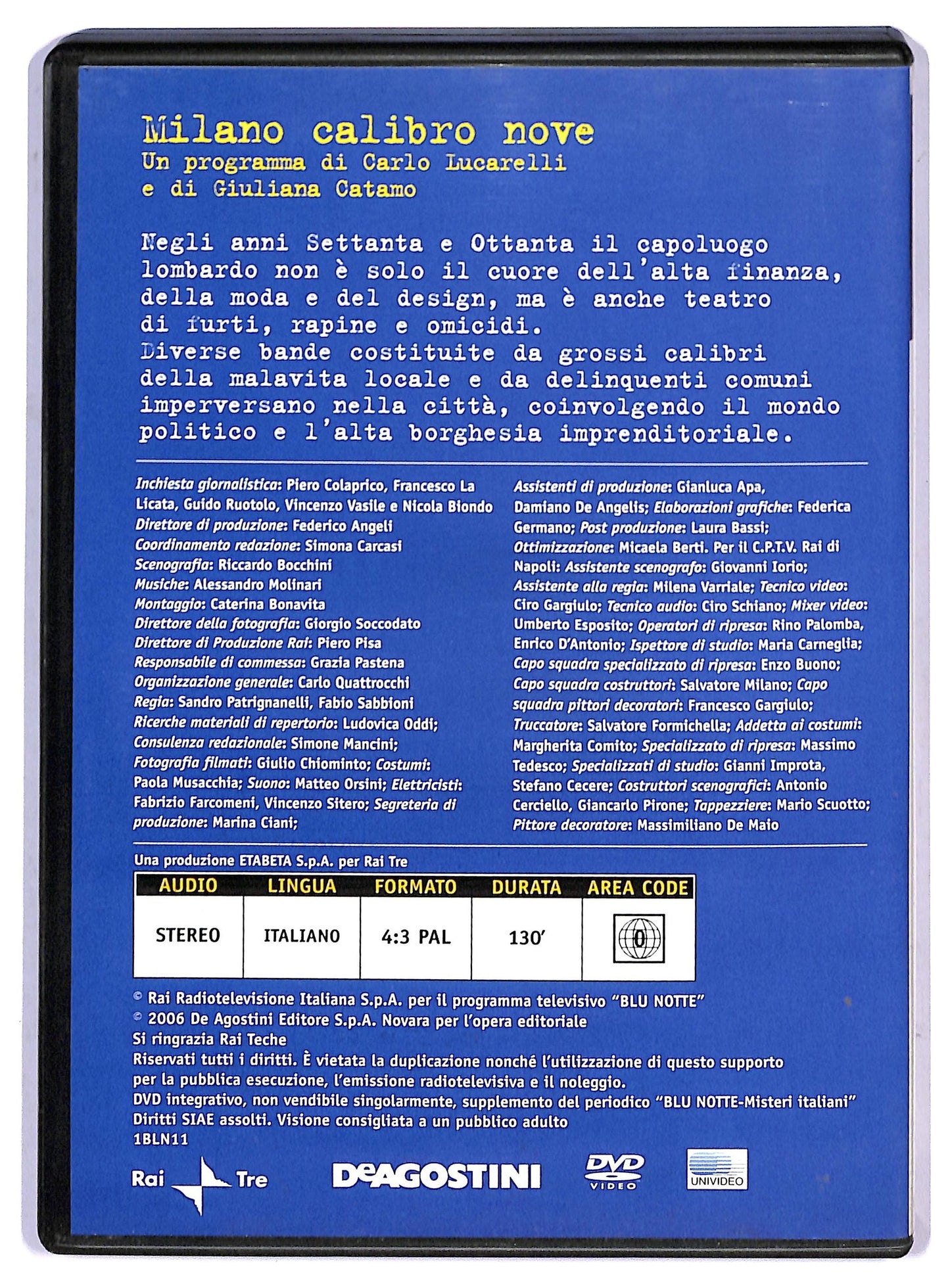 EBOND Blu notte Vol.11 - Milano calibro nove EDITORIALE DVD D795502