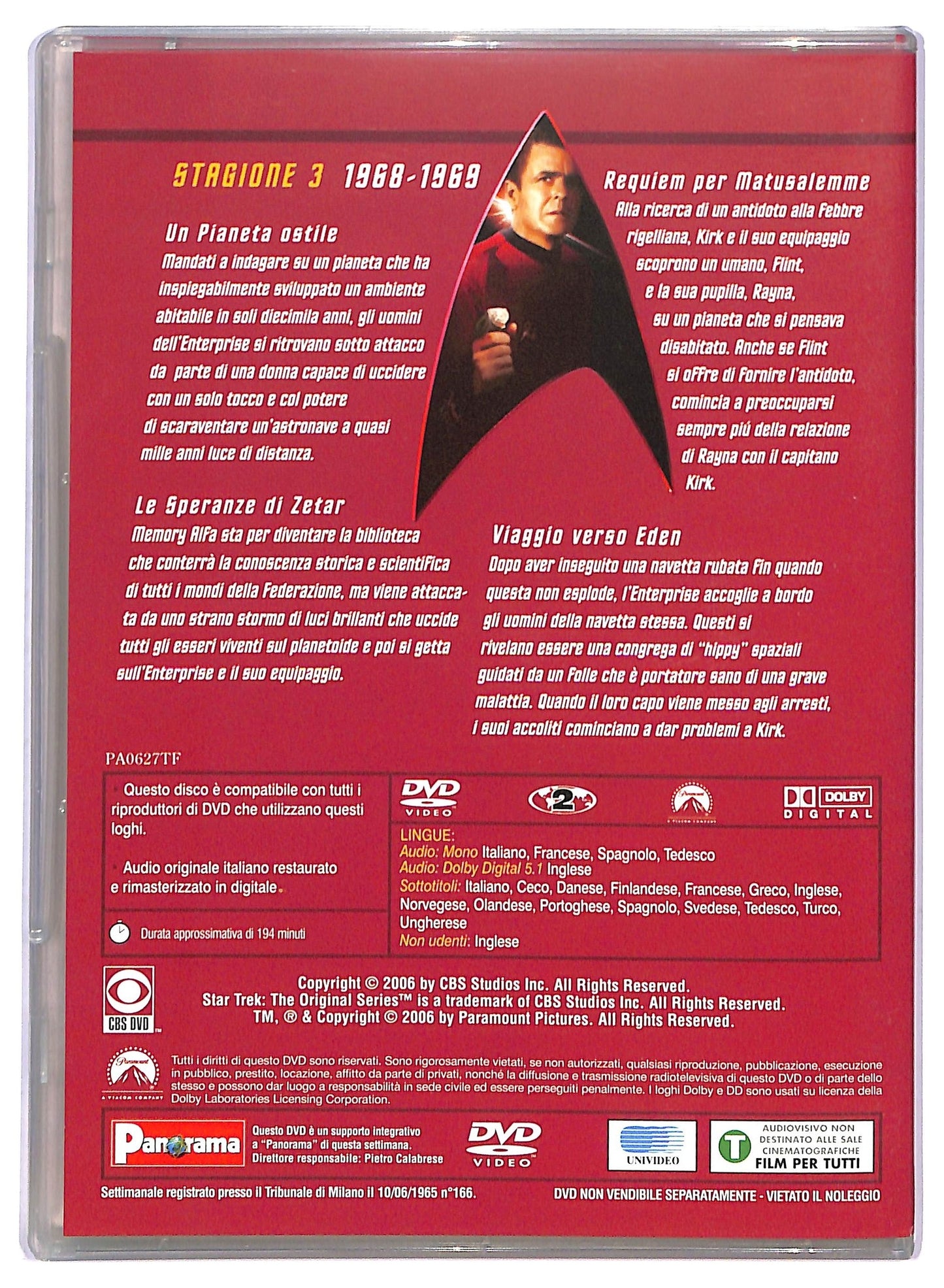 EBOND Star Trek Serie Classica Stagione 3 Episodi 17 - 20 EDITORIALE DVD D795532