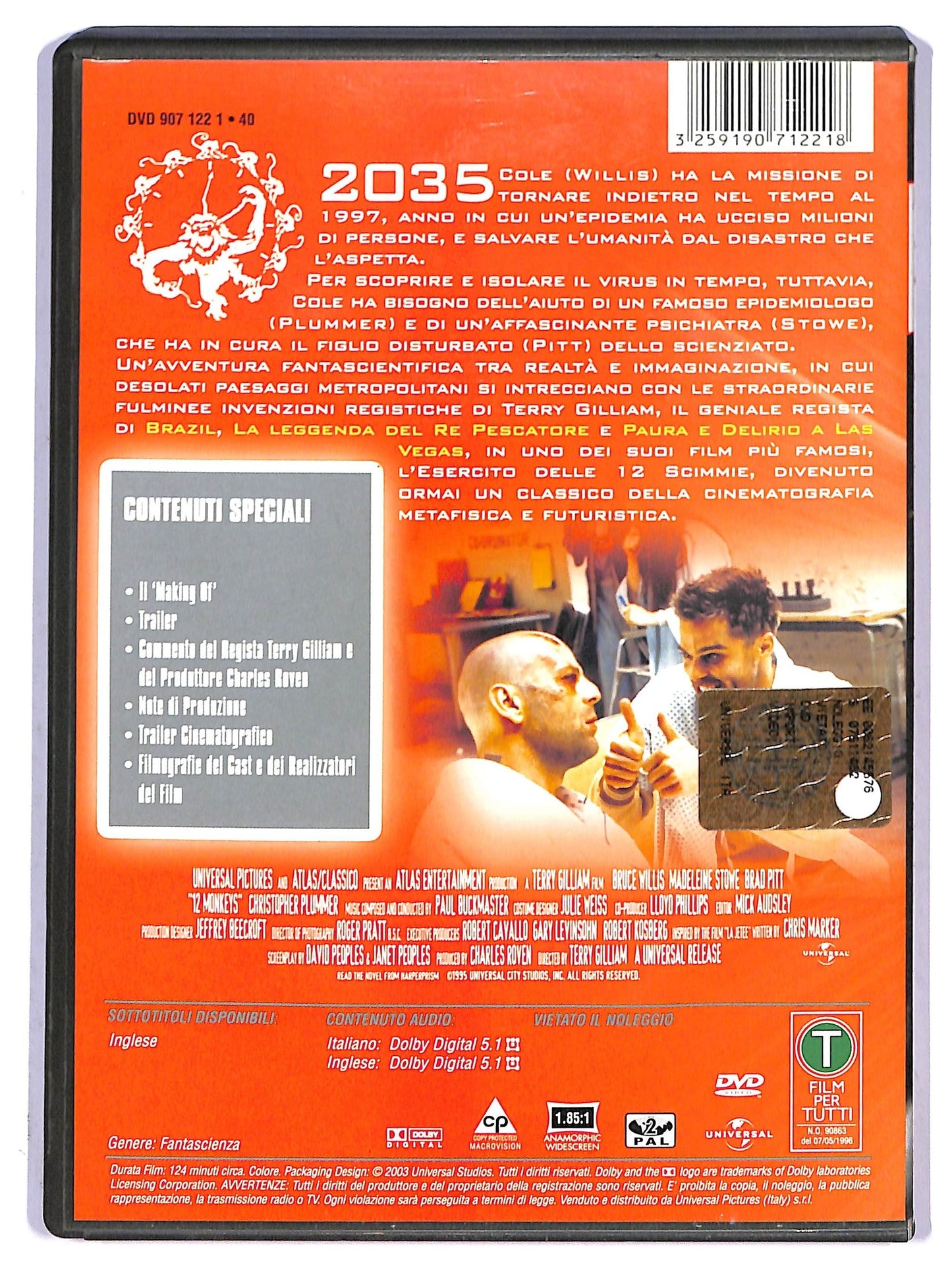 EBOND l'esercito delle 12 scimmie DVD D795555
