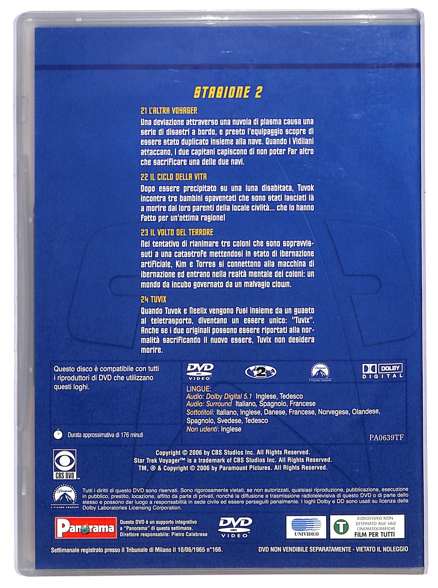 EBOND Star Trek Voyager Stagione 2 Episodi 21 - 24  EDITORIALE DVD D795609