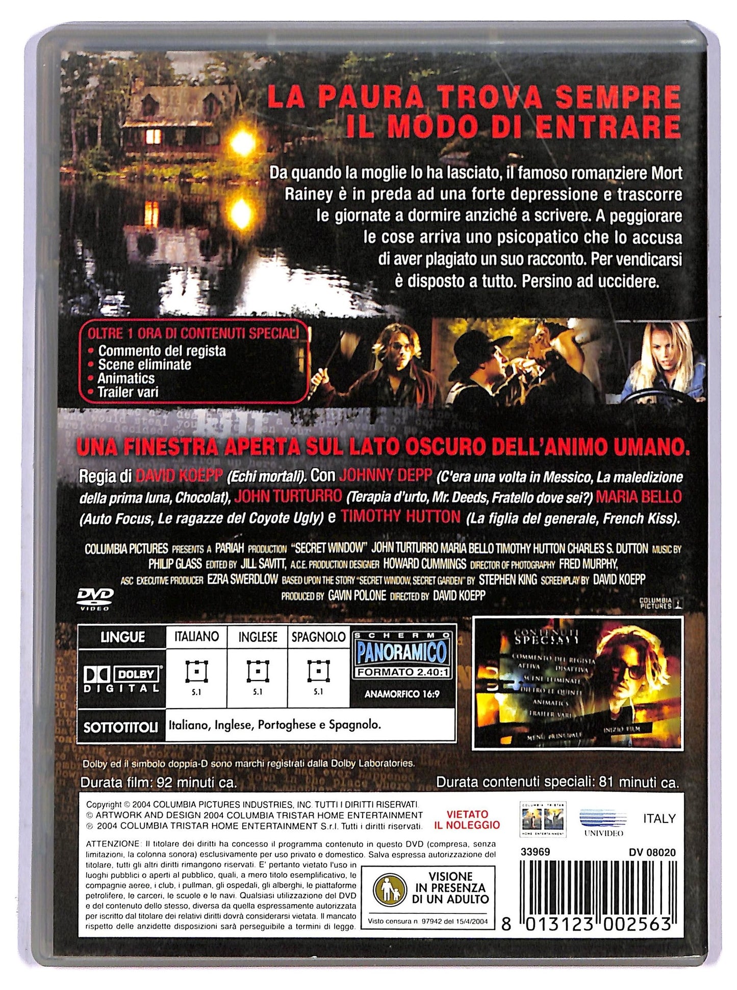 EBOND secret window DVD D795619