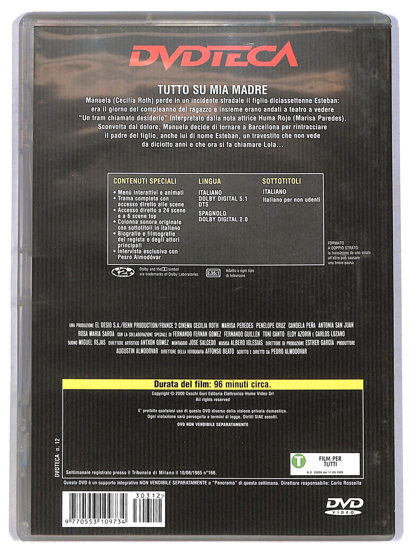 EBOND Tutto su mia madre EDITORIALE DVD D796254