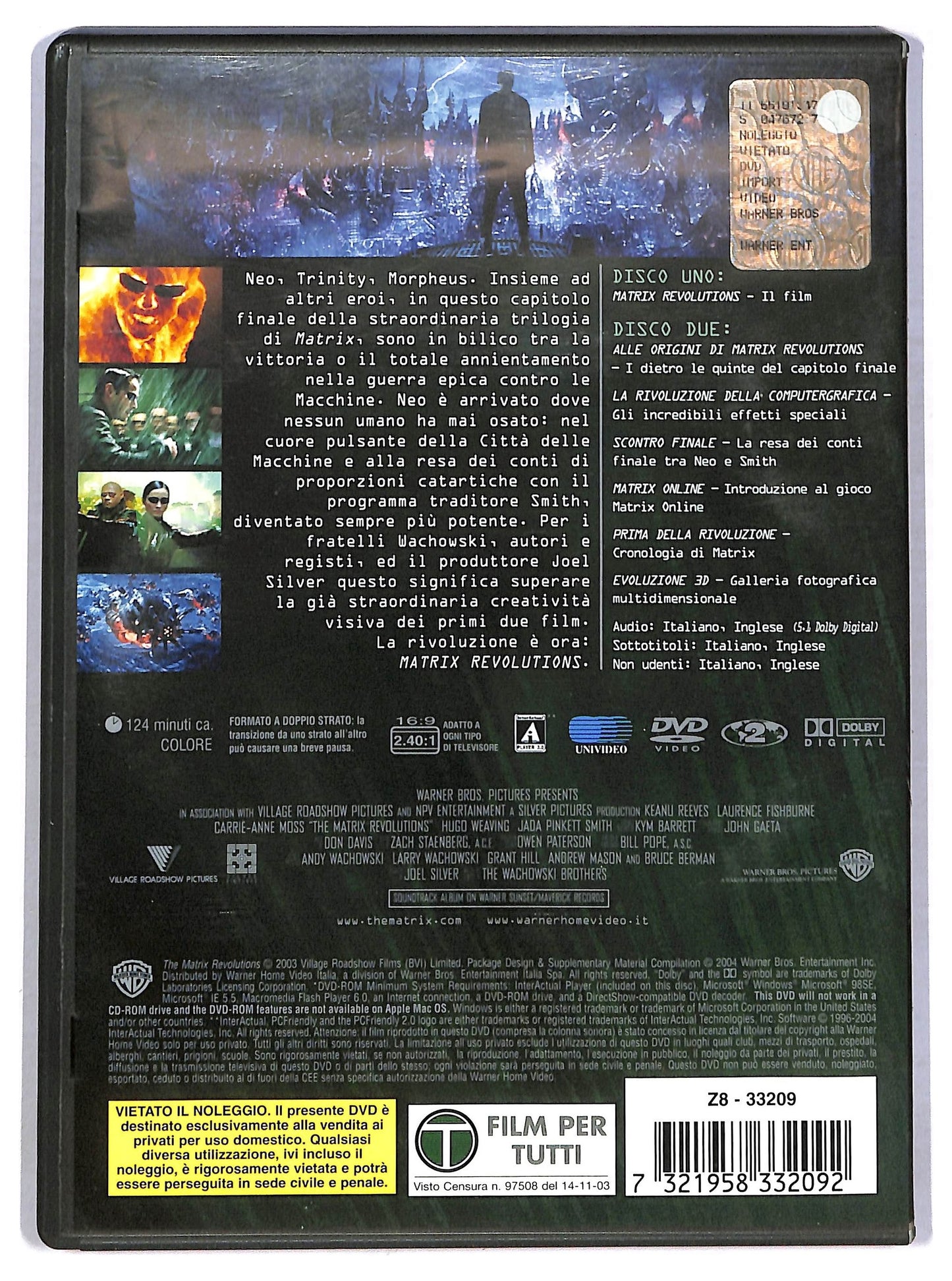 EBOND Matrix Revolutions (2 dischi) DVD D796358