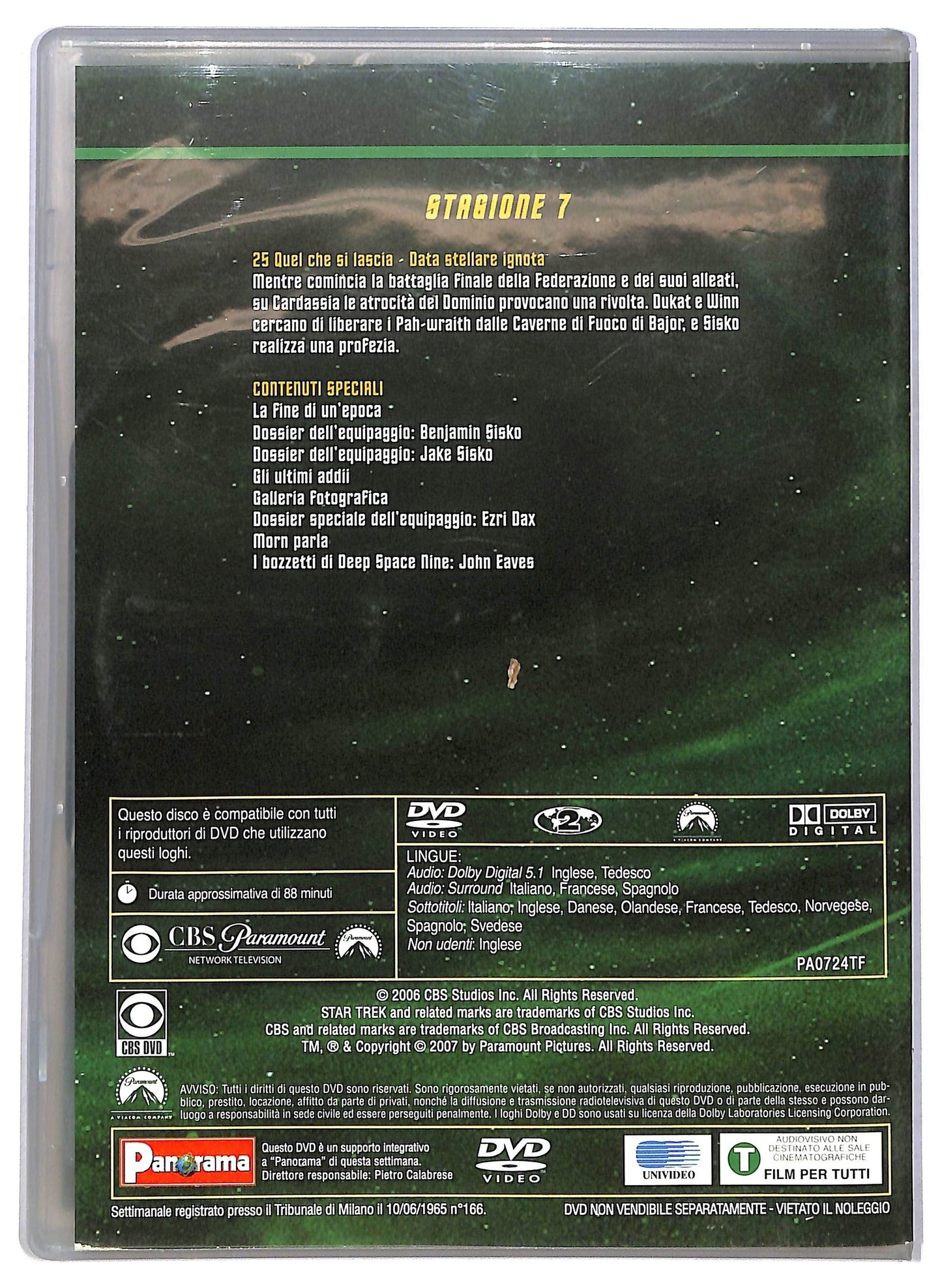 EBOND Star Trek Deep Space Nine Stagione 7 Epis 25 EDITORIALE DVD D796412