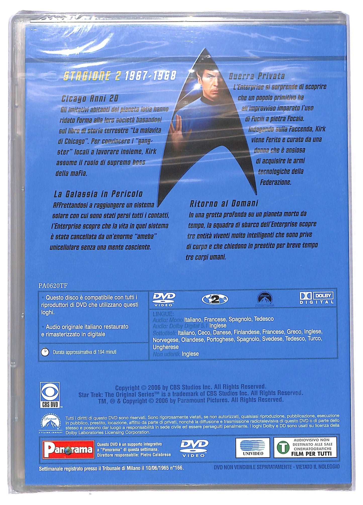 EBOND Star Trek Serie Classica Stagione 2 Epis 17 - 20 EDITORIALE DVD D796417