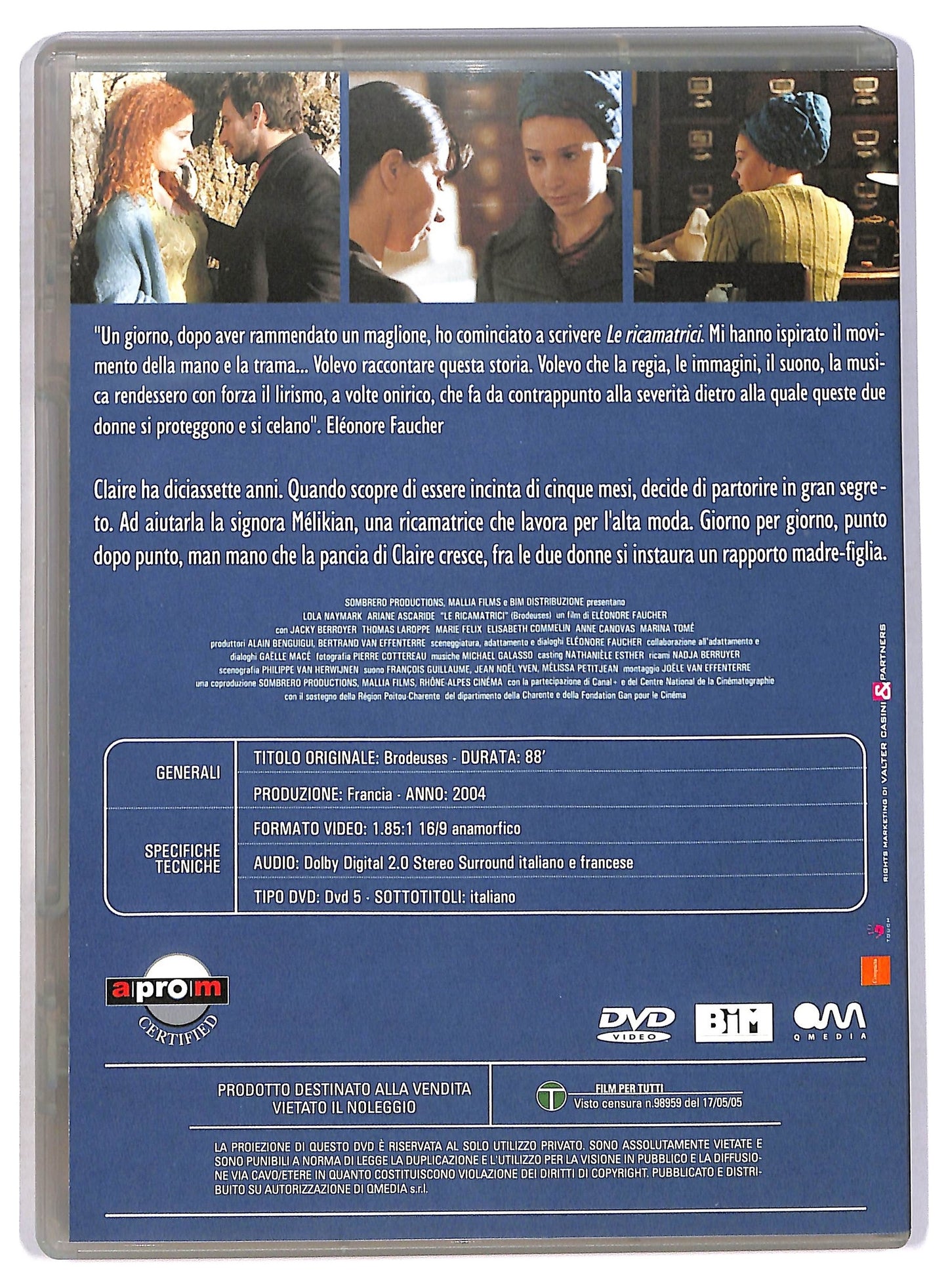 EBOND Le ricamatrici EDITORIALE DVD D796637