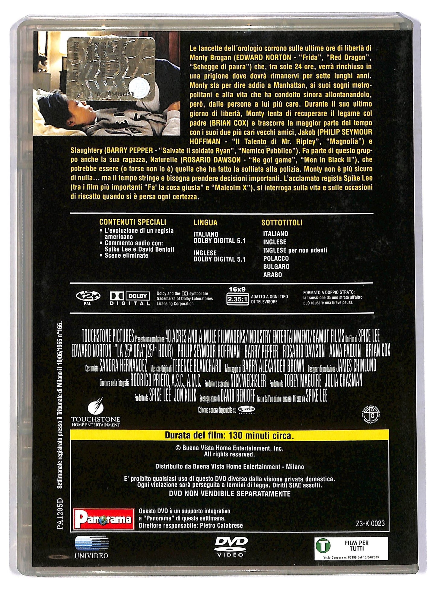 EBOND La 25ª ora EDITORIALE DVD D796653