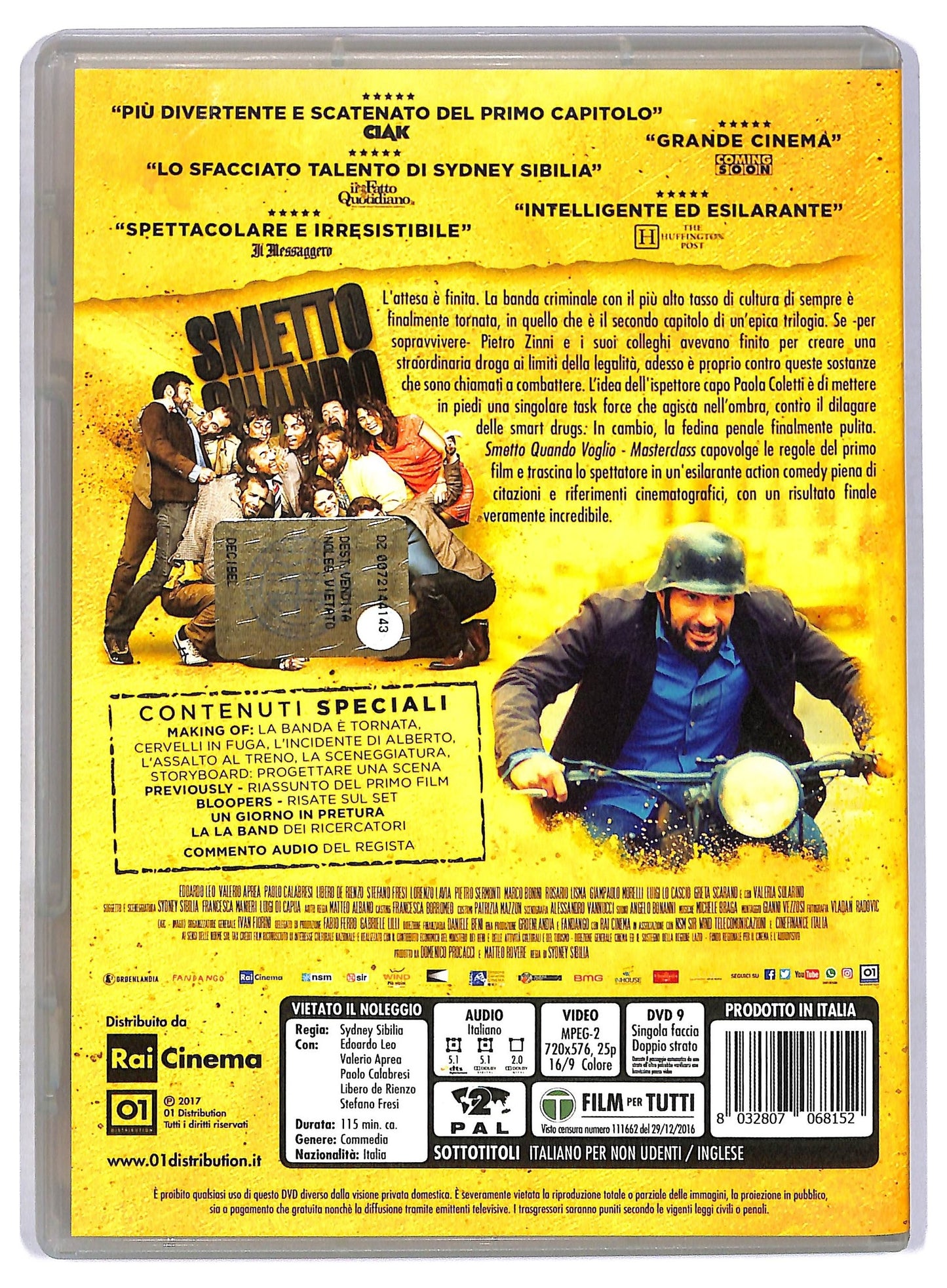 EBOND Smetto Quando Voglio Masterclass DVD D796924